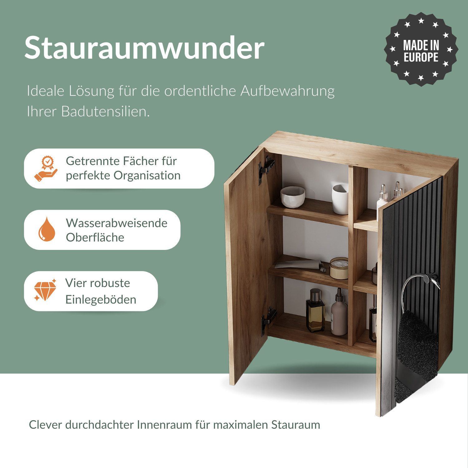 Planetmöbel Badezimmerspiegelschrank Spiegelschrank Merkur (Spiegelschrank günstig online kaufen