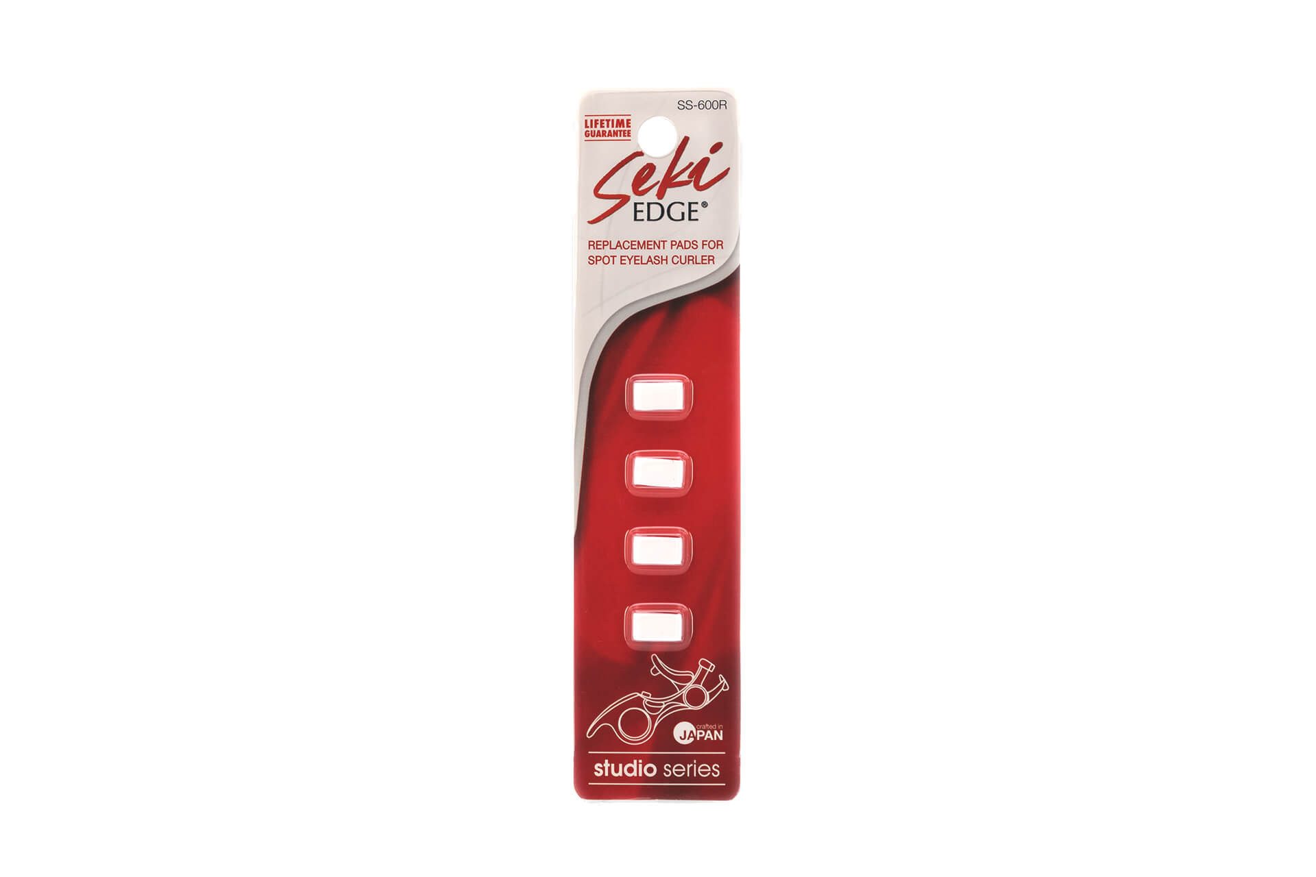 Seki EDGE Wimpernzange SS-600R, Made in Japan, 8mm, Ersatzpad für Spot-Wimpernzange, passgenaues 10-mm-Silikonpad