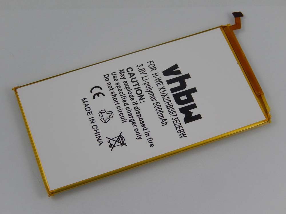 vhbw Ersatz für Huawei HB3873E2EBW, HB3873E2EBC für Tablet-Akku Li-Polymer 5000 mAh (3,8 V)