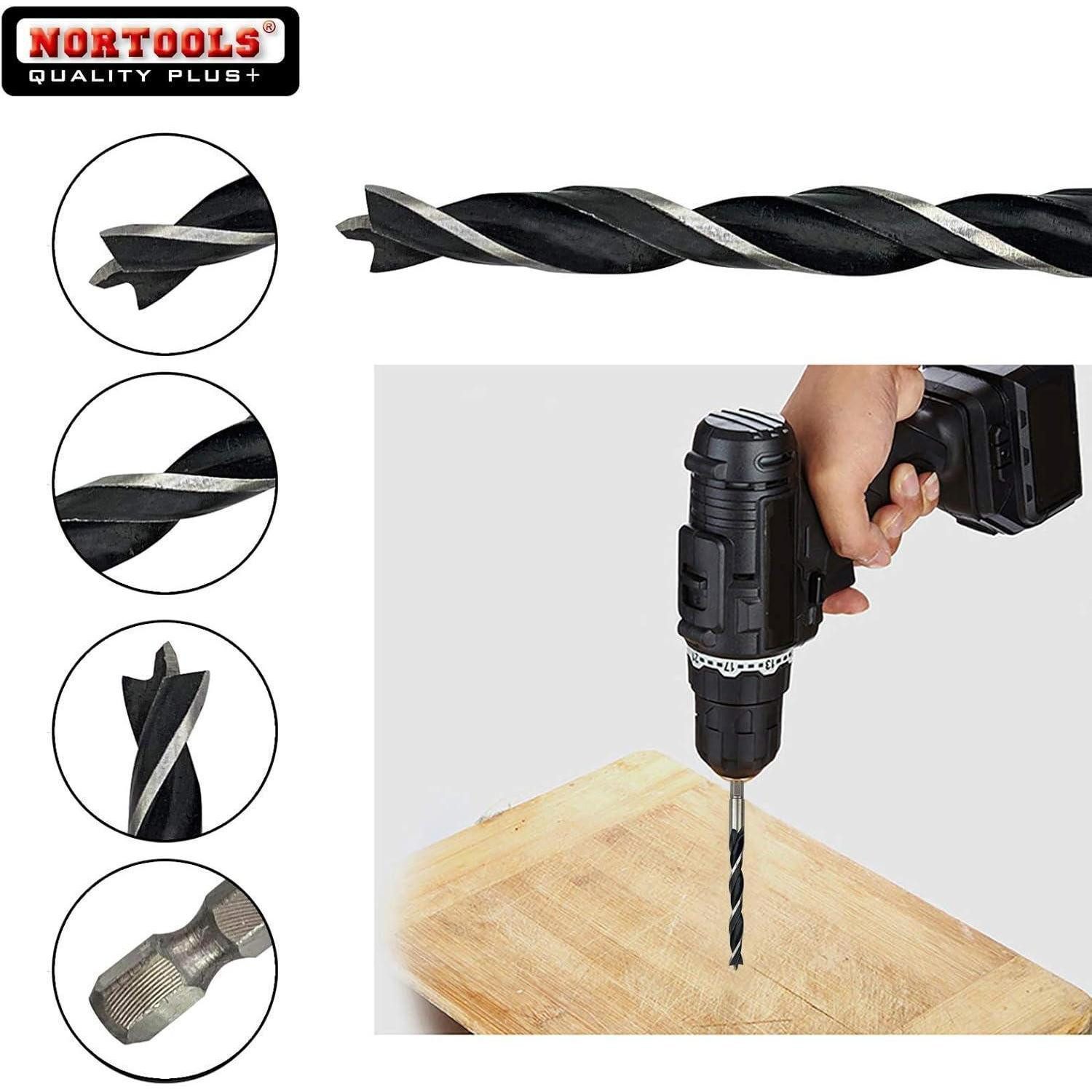 LuxusKollektion Holzbohrer Holzbohrer Set 5 Stück Sechskantschaft Brad onesize set 3-Quality Plus