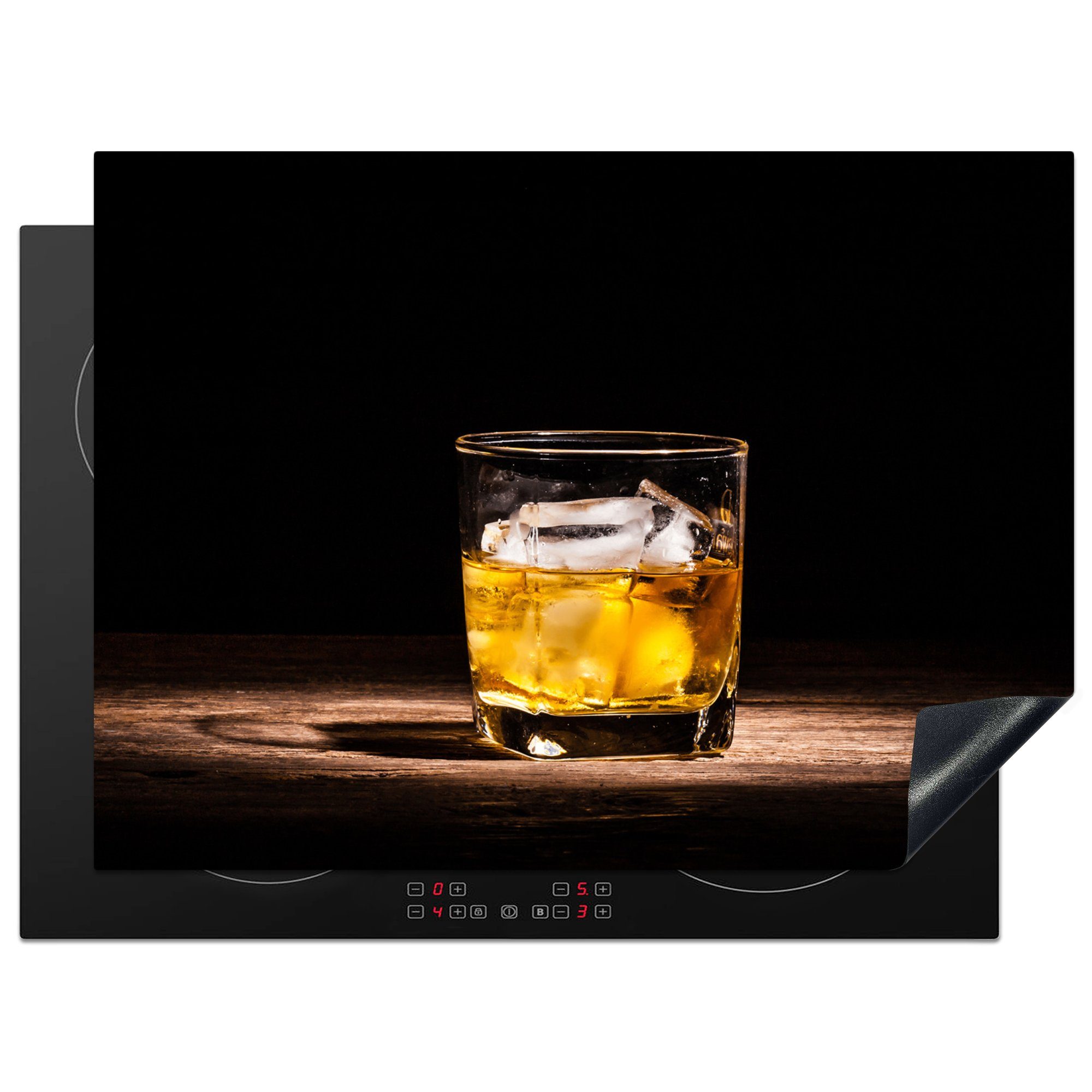 MuchoWow Herdblende-/Abdeckplatte Induktionsschutz - Whiskey - Alkohol - Spirituosen, Vinyl, (1 tlg), 70x52 cm, Mobile Arbeitsfläche nutzbar, Ceranfeldabdeckung