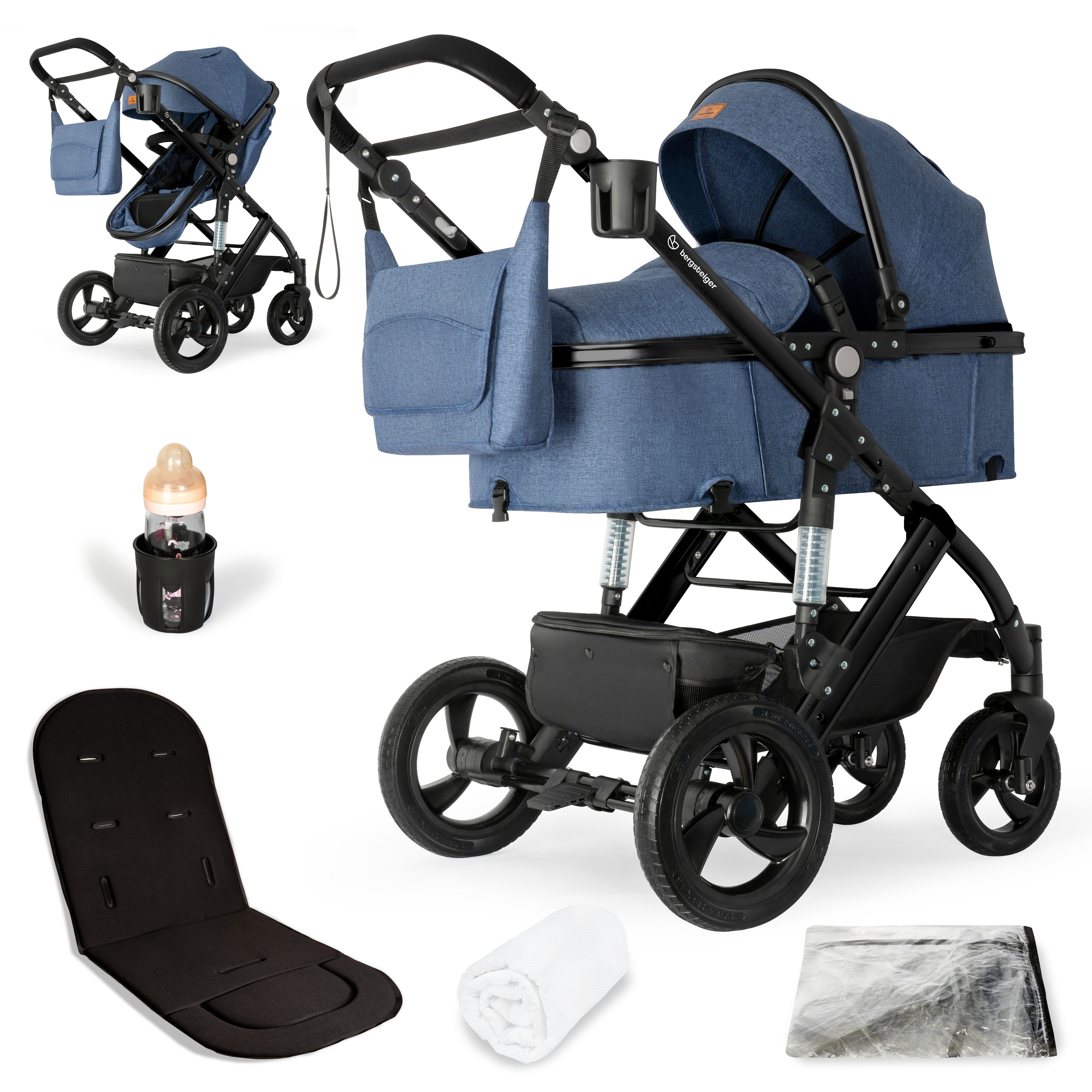 Kombi-Kinderwagen Nizza 3 in 1 Kinderwagen, Auto-Babyschale & Isofix Station optional