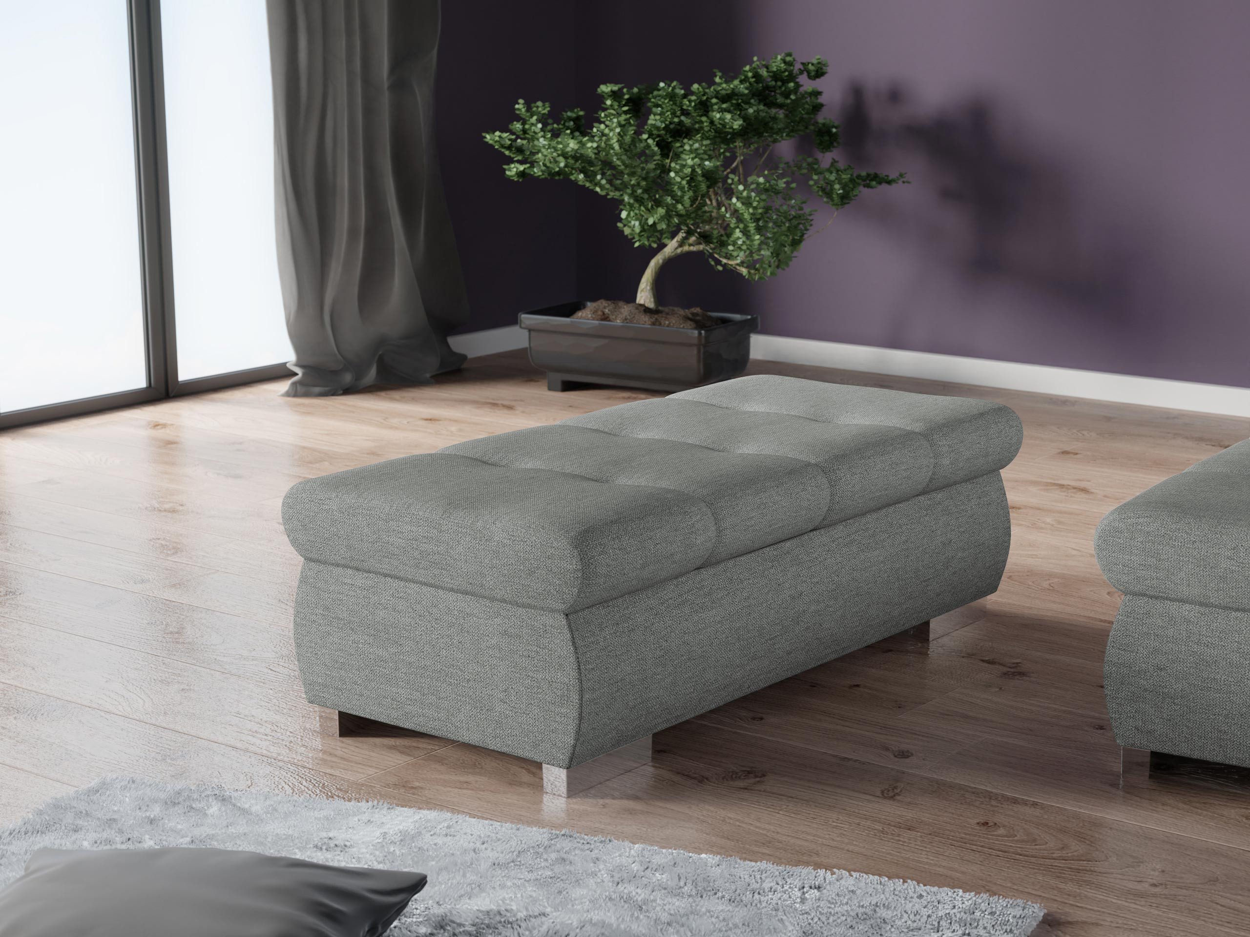 MIRJAN24 Polsterhocker Orkan Groß, Holzkonstruktion, 120x60x39 günstig online kaufen