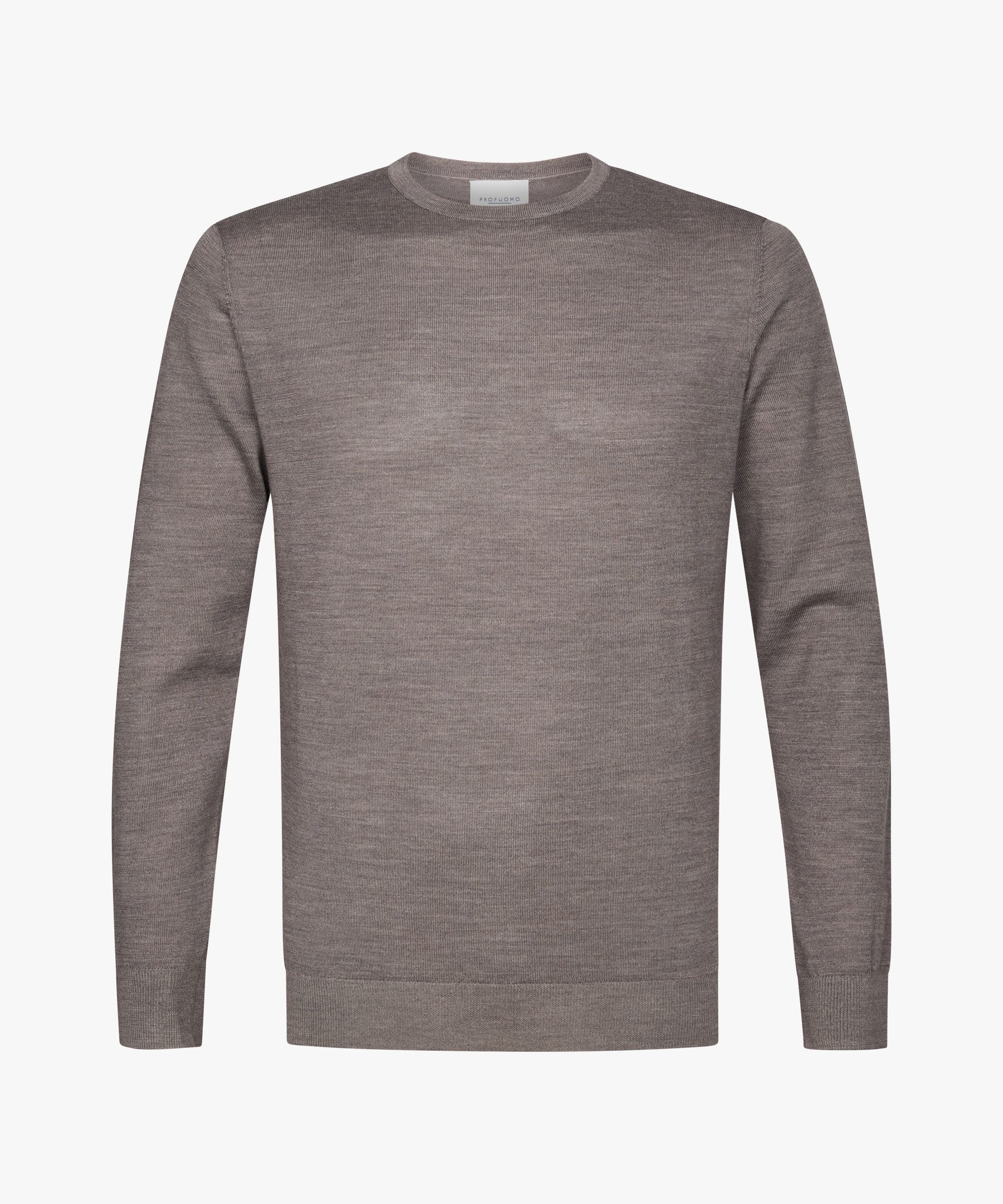 Profuomo Strickpullover PULLOVER CREW NECK TAUPE