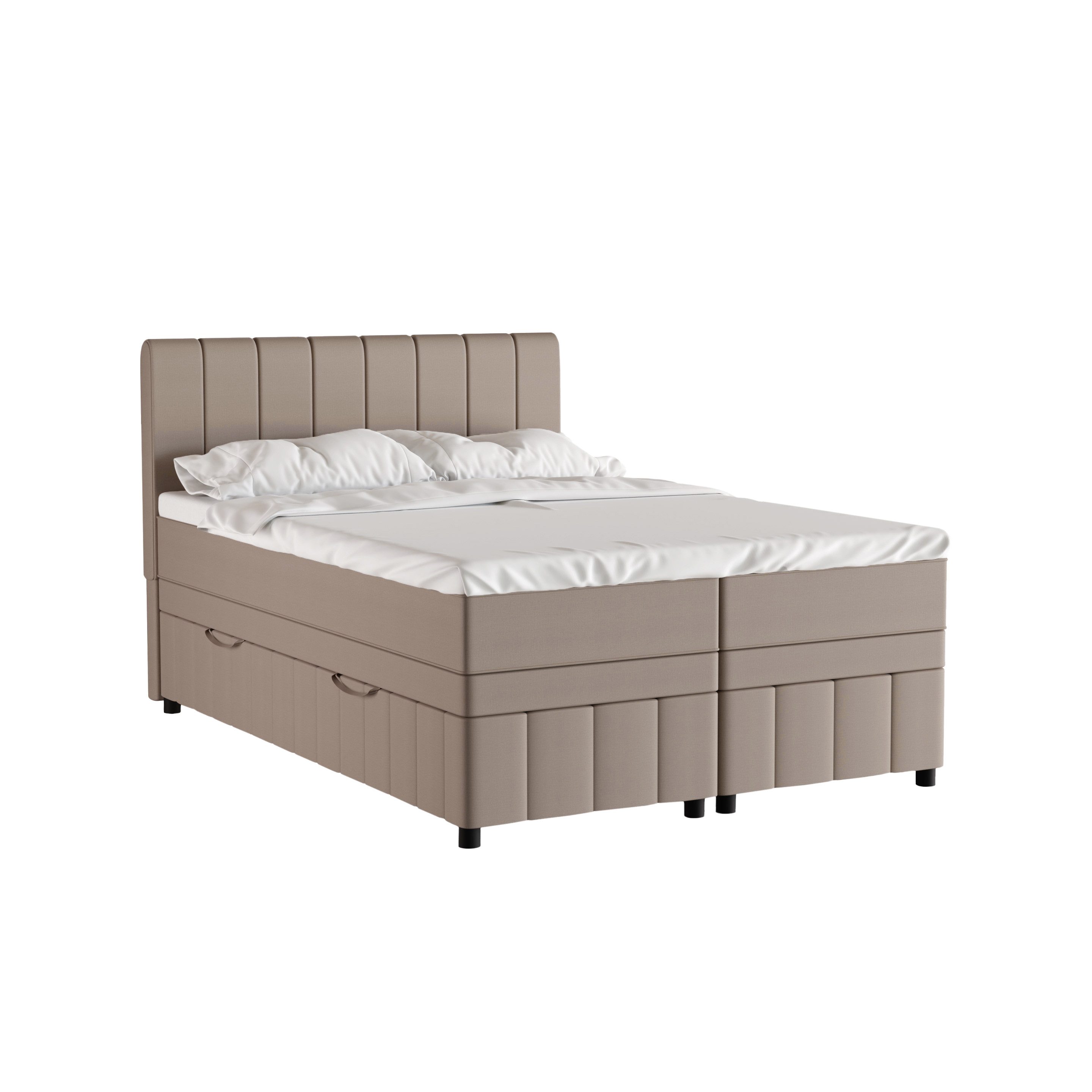 Homesy Boxbett Avalon (3-St), 140x200, 160x200, 180x200, Boxbett mit Bettkasten und Topper