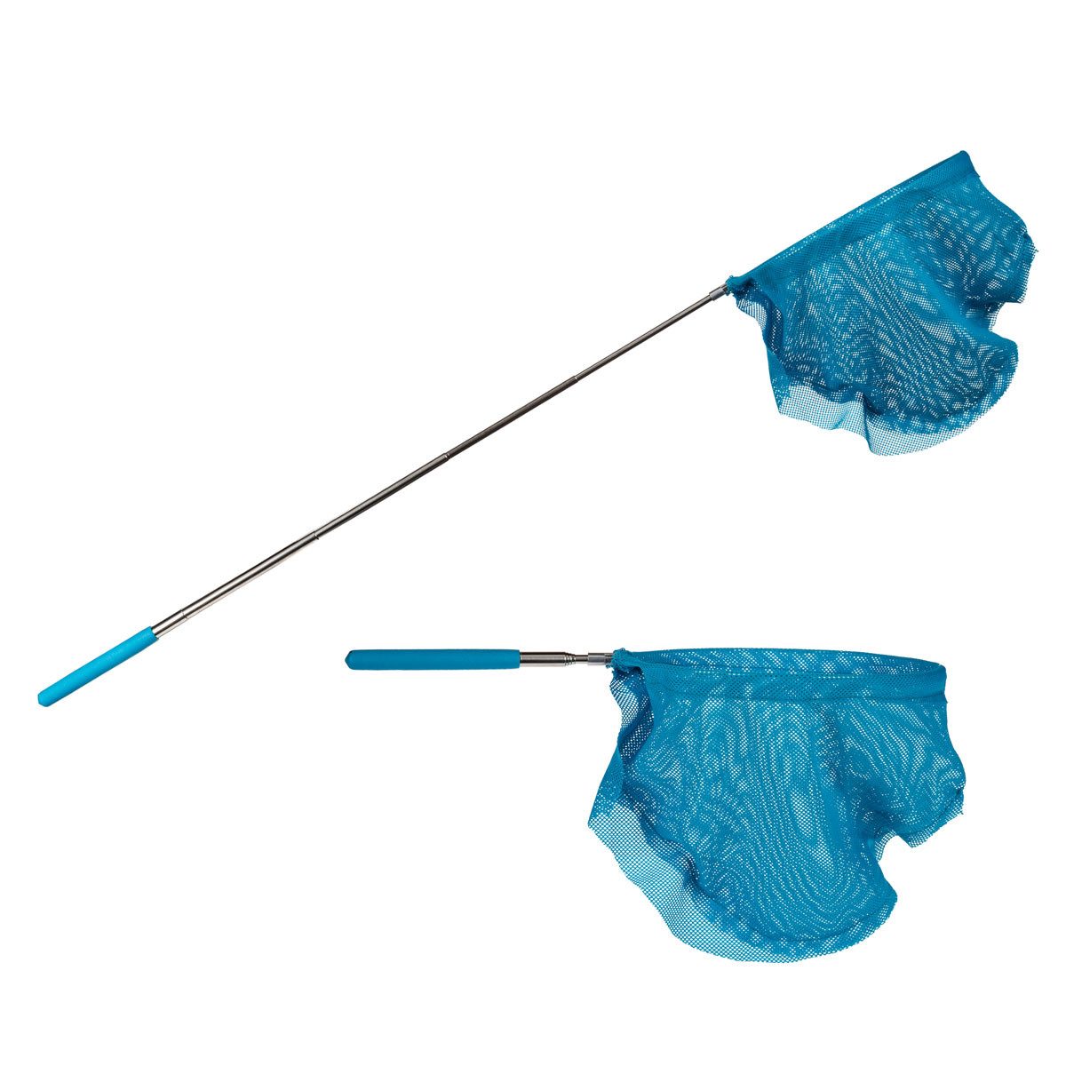Spielzeug-Gartenset Ausziehbarer Kescher 86cm Teleskop-Stab Kinderkescher, Fangnetz blau