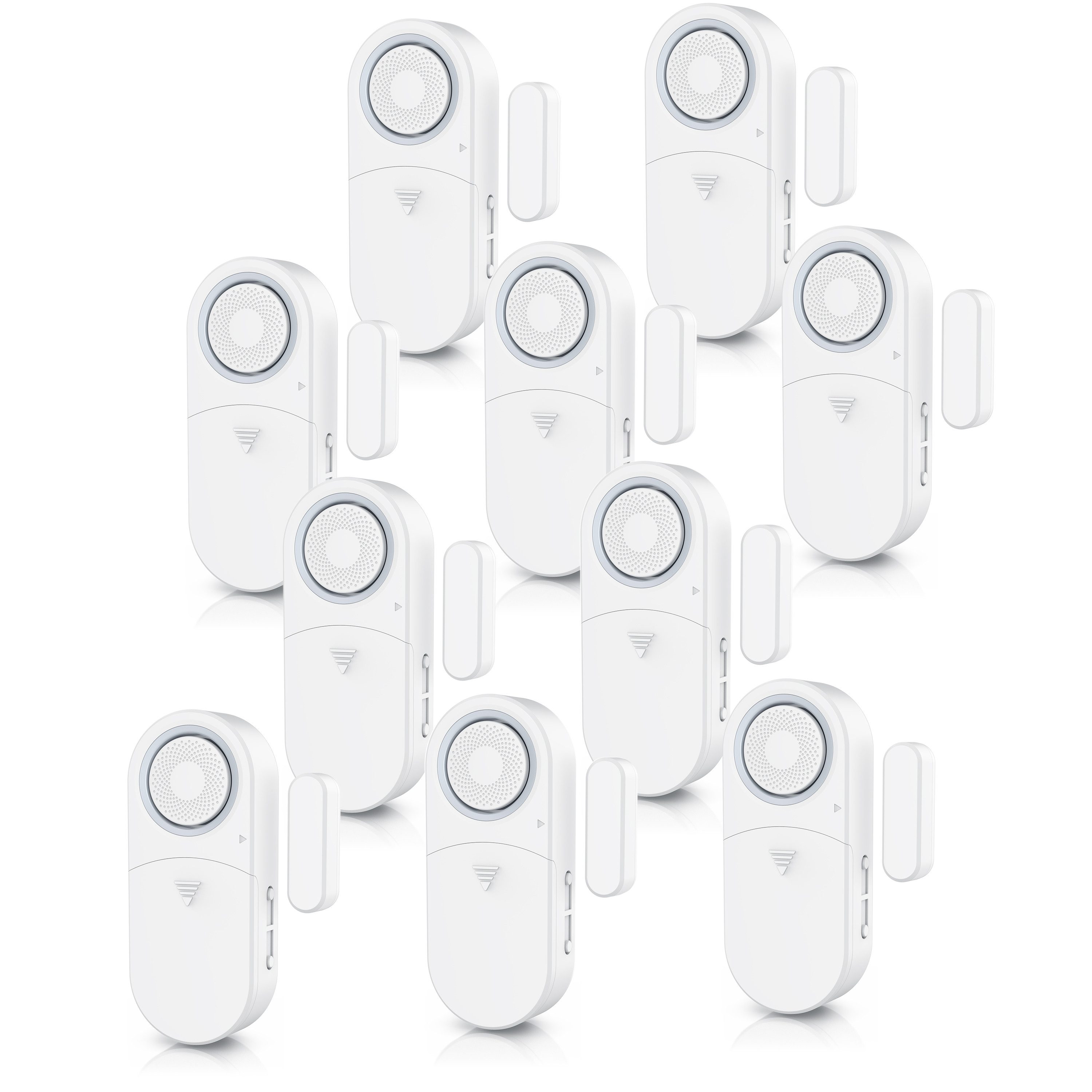 BEARWARE Fensteralarm / Türalarm, 120 dB lauter Signalton, Alarmsensor Fensteröffnungsmelder (für Tür & Fenster, Einbruchschutz, mit Batterien, Alarmanlage)