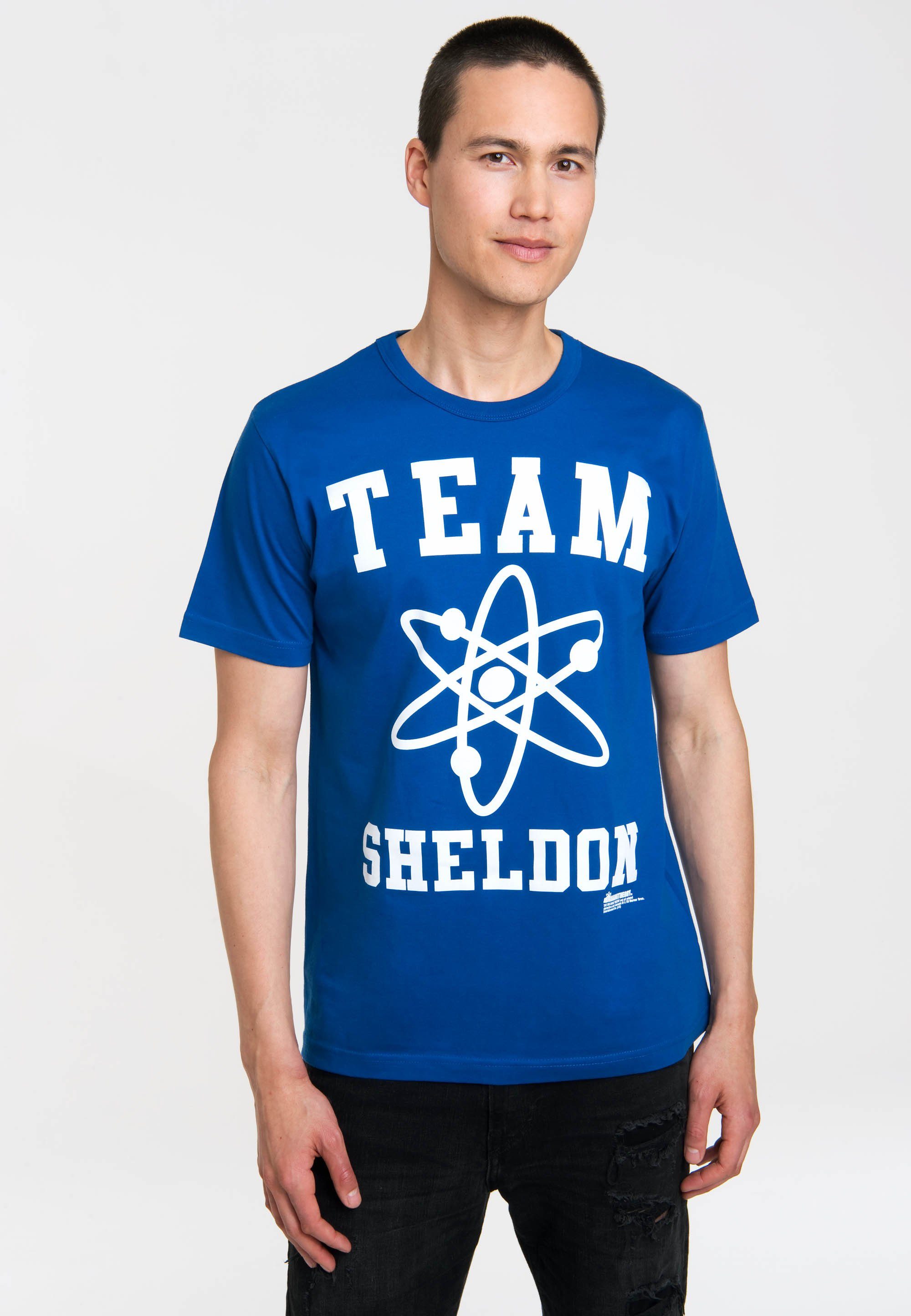 LOGOSHIRT T-Shirt mit Frontprint großem Sheldon Team