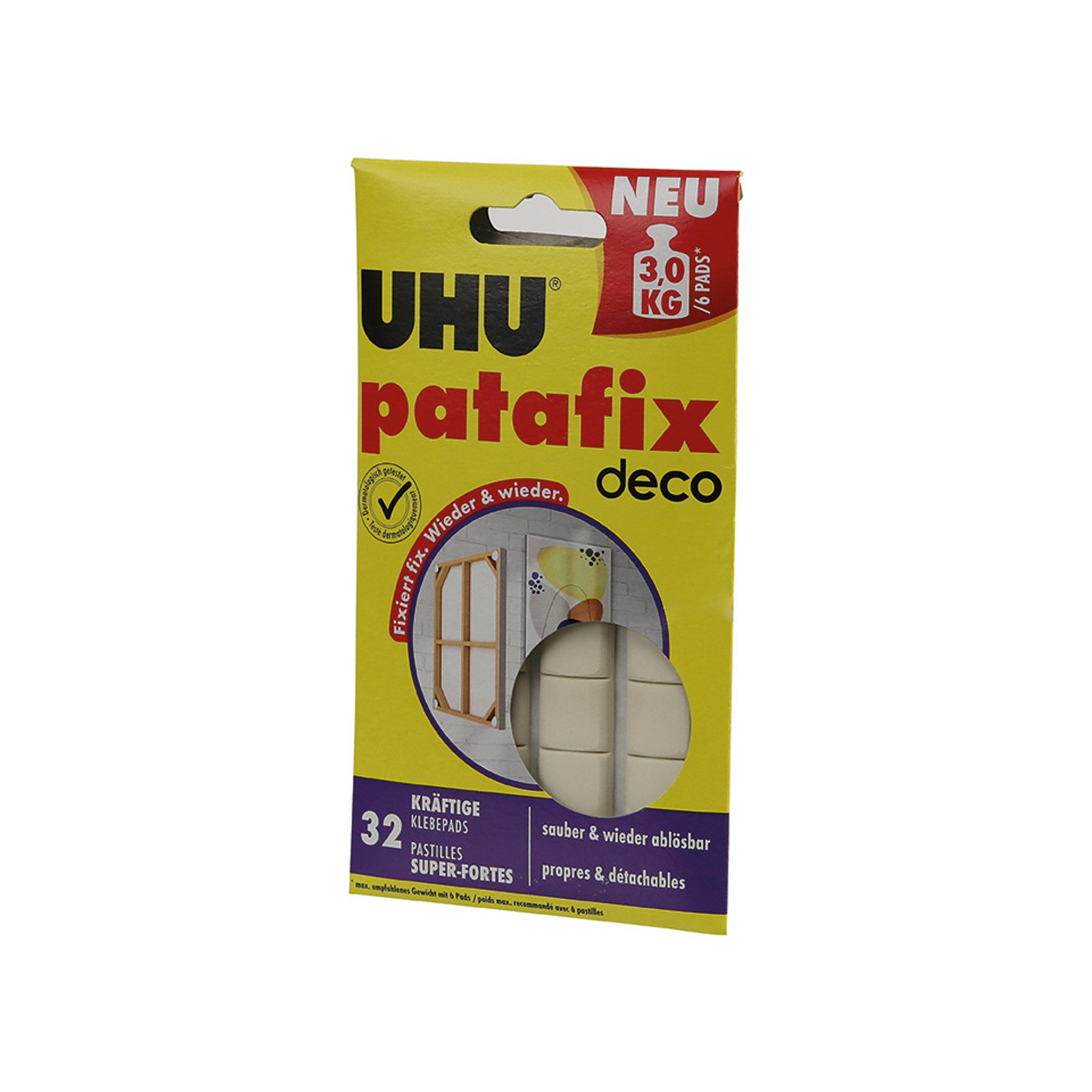 UHU Klebepad UHU doppelseitige Klebepads patafix deco, 47910, 32 Stück