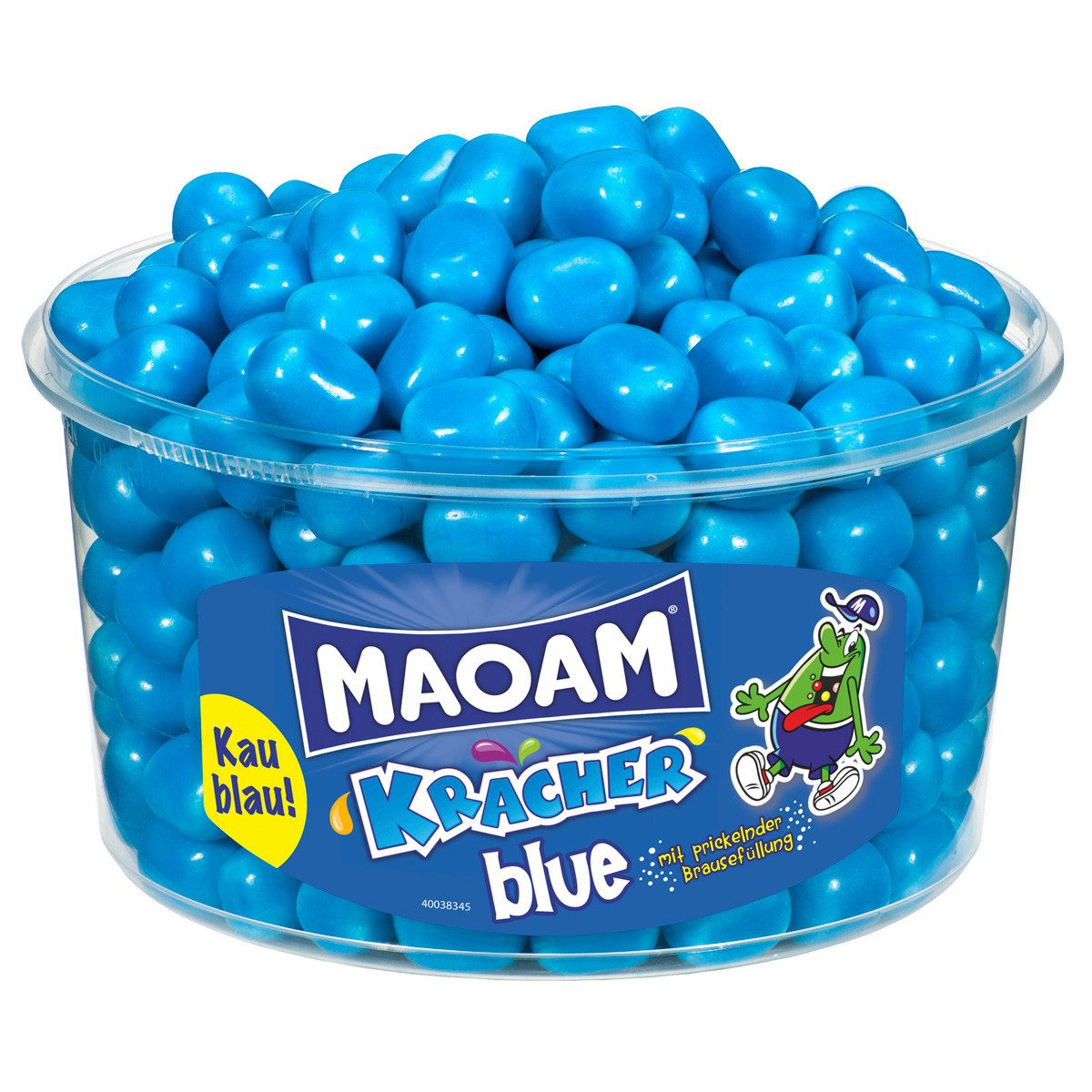 MAOAM Süßigkeit, Maoam Kracher Blue Kaubonbons mit prickelnder Brausefüllung 1200g