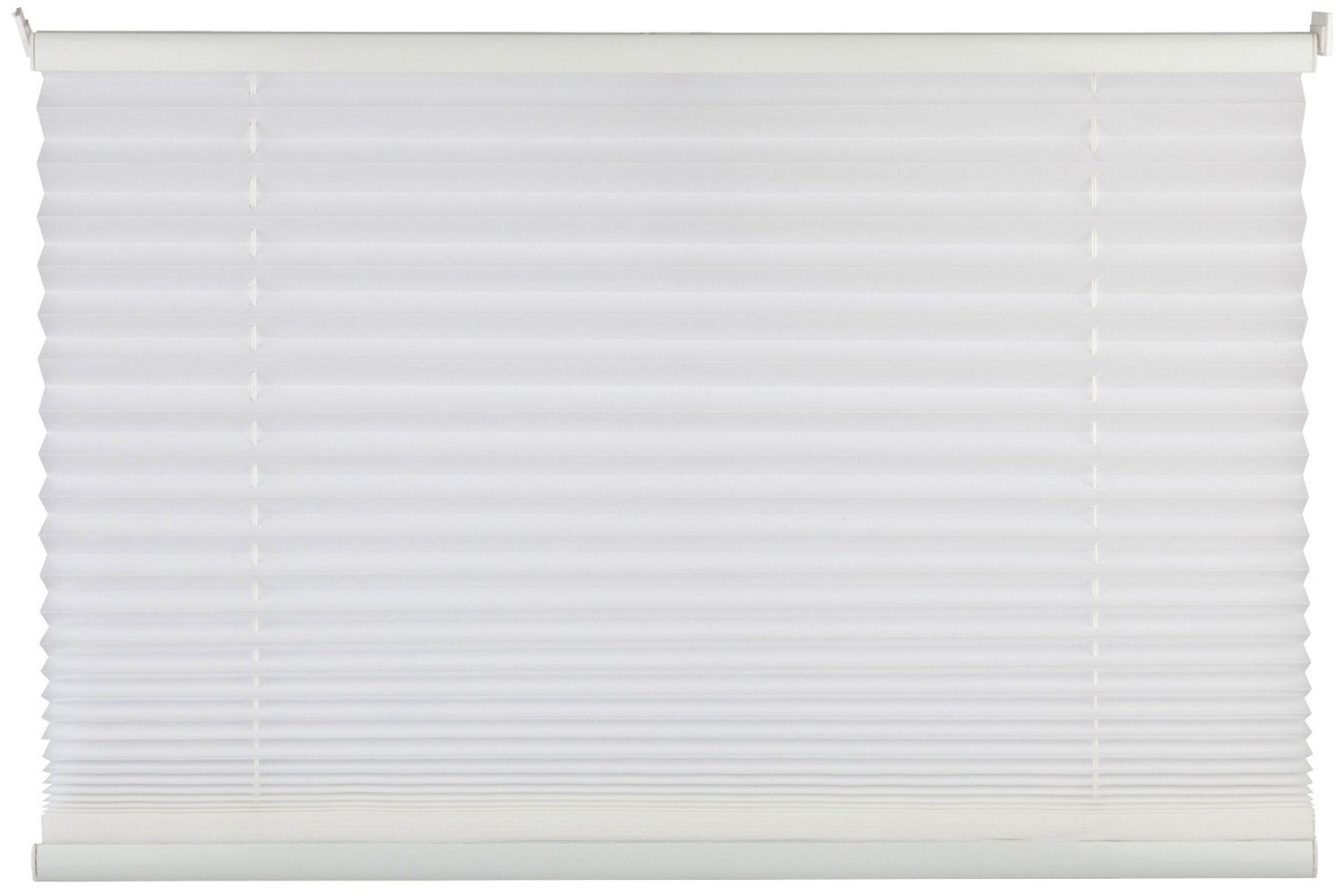 mydeco Plissee FREE, B 90 cm x L 210 cm, Weiß, blickdicht, ohne Bohren, Klemmfix