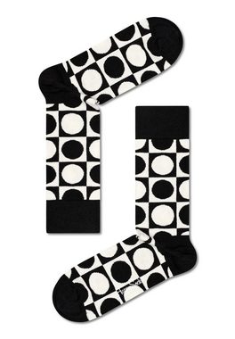 Happy Socks Freizeitsocken Happy Socks BLACK & WHITE 4PACK SOCKS GIFT XBLW099101 Schwarz Weiß