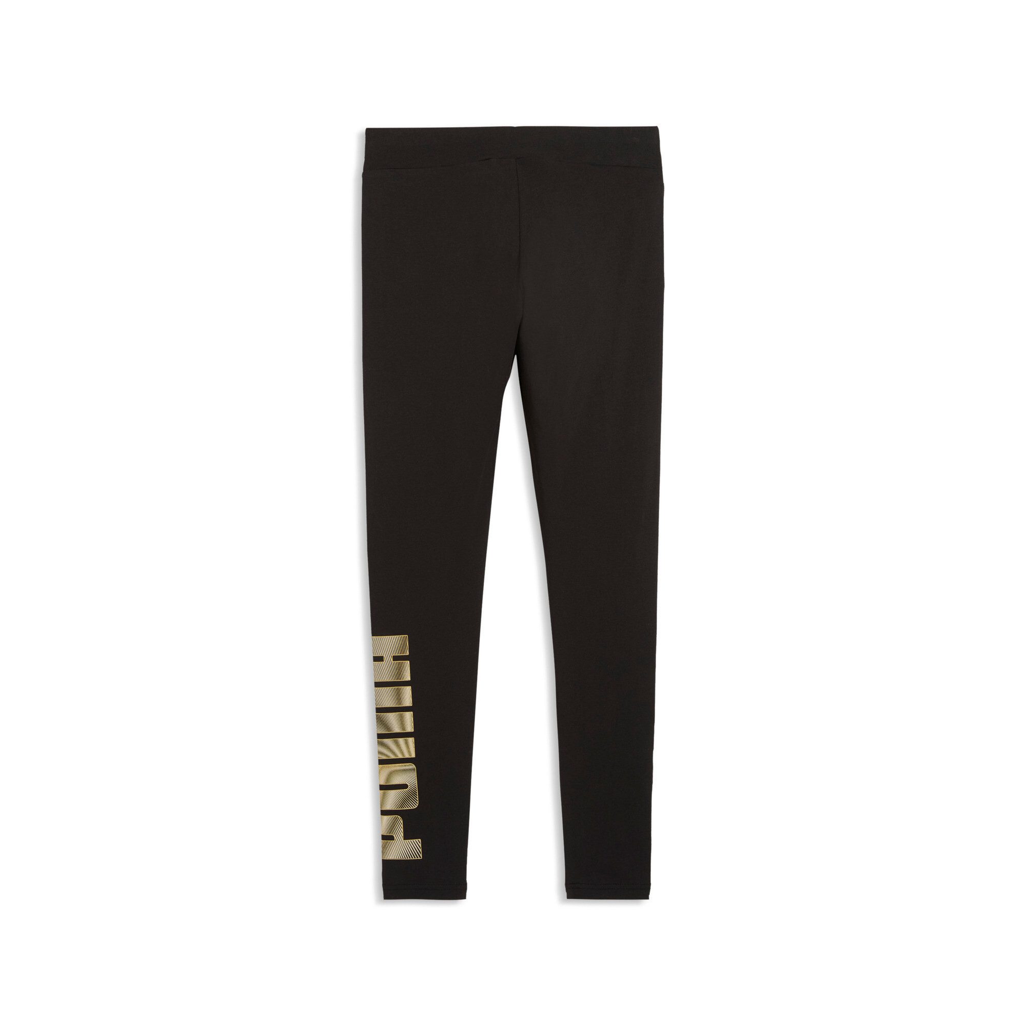 PUMA Leggings ESS LOGO LAB METALLIC LEGGINGS aus Baumwollmischung, sportlicher Stil, schmale Passform