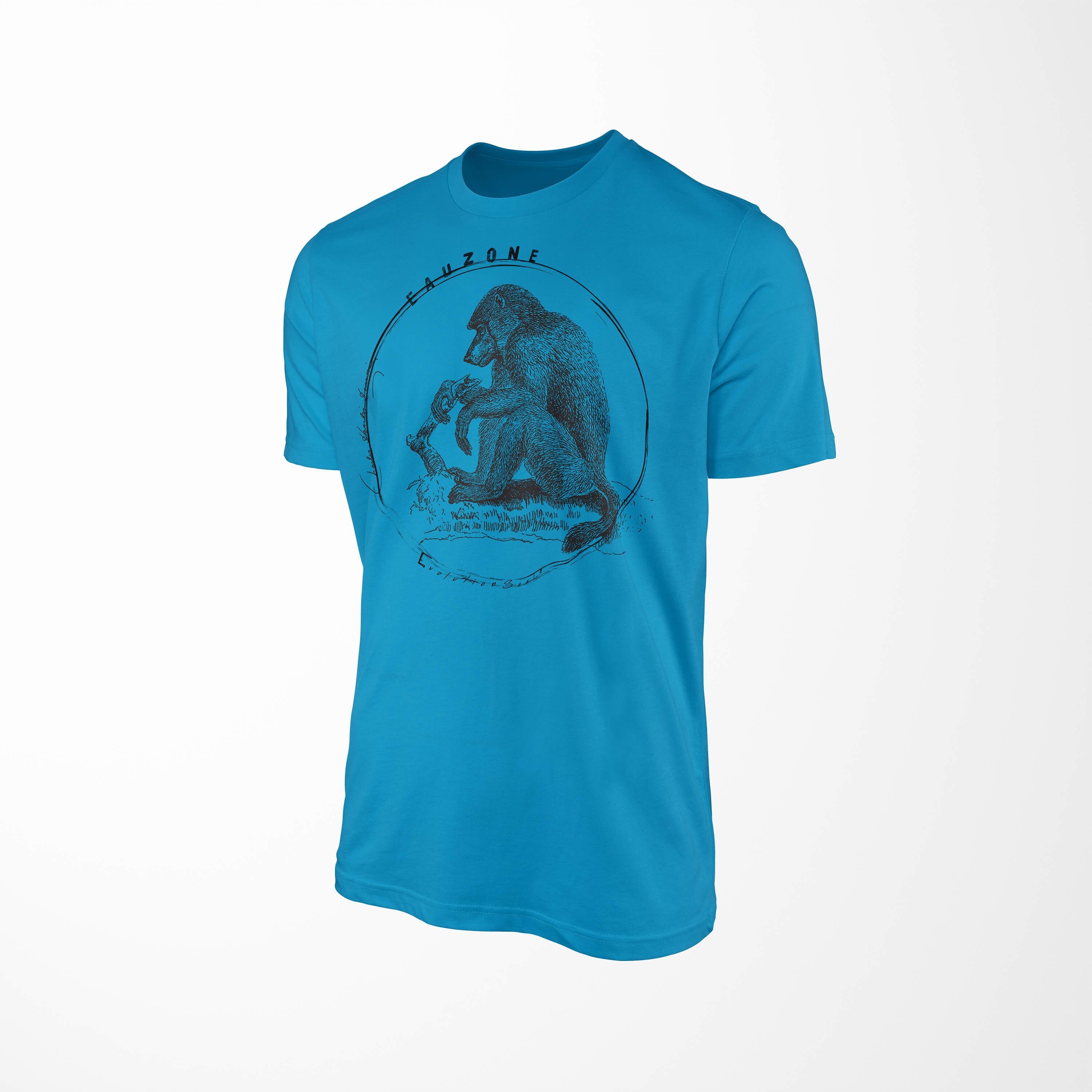 Evolution Sinus T-Shirt Art Pavian Herren Atoll T-Shirt