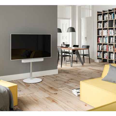 SPECTRAL Circle ist ein moderner wie auch edel anmutender TV-Stand mit drehbarer und höhenverstellbarer TV-Halterung. Stabile Sockelplatte aus Stahl mit satinierter Glasauflage. TV-Ständer, (für Bildschirme von 32'' bis 65)