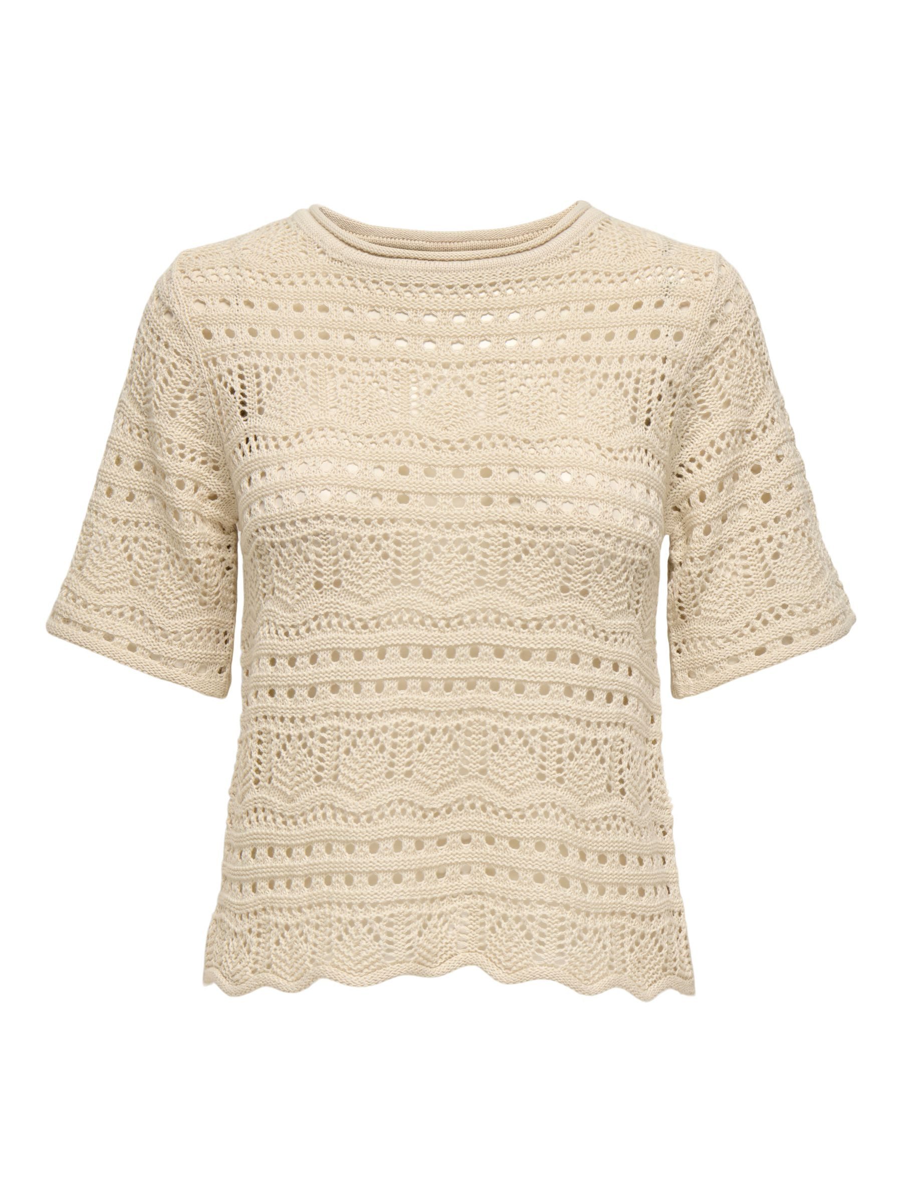 JACQUELINE de YONG T-Shirt Stilvolles Häkelmuster, günstig online kaufen