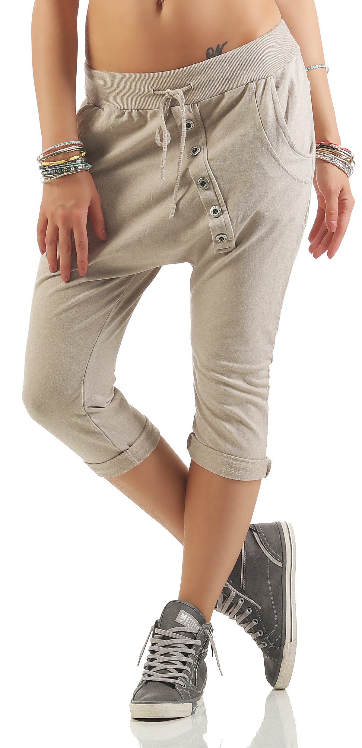 Mississhop Caprihose Damen Capri Hose Boyfriend günstig online kaufen
