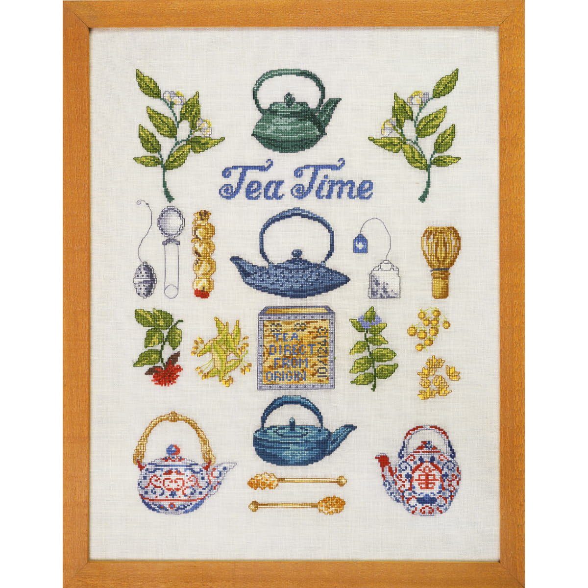Permin Kreativset Permin Kreuzstich Stickpackung "Teezeit", Zählmuster, 40x52cm, (embroidery kit by Marussia)