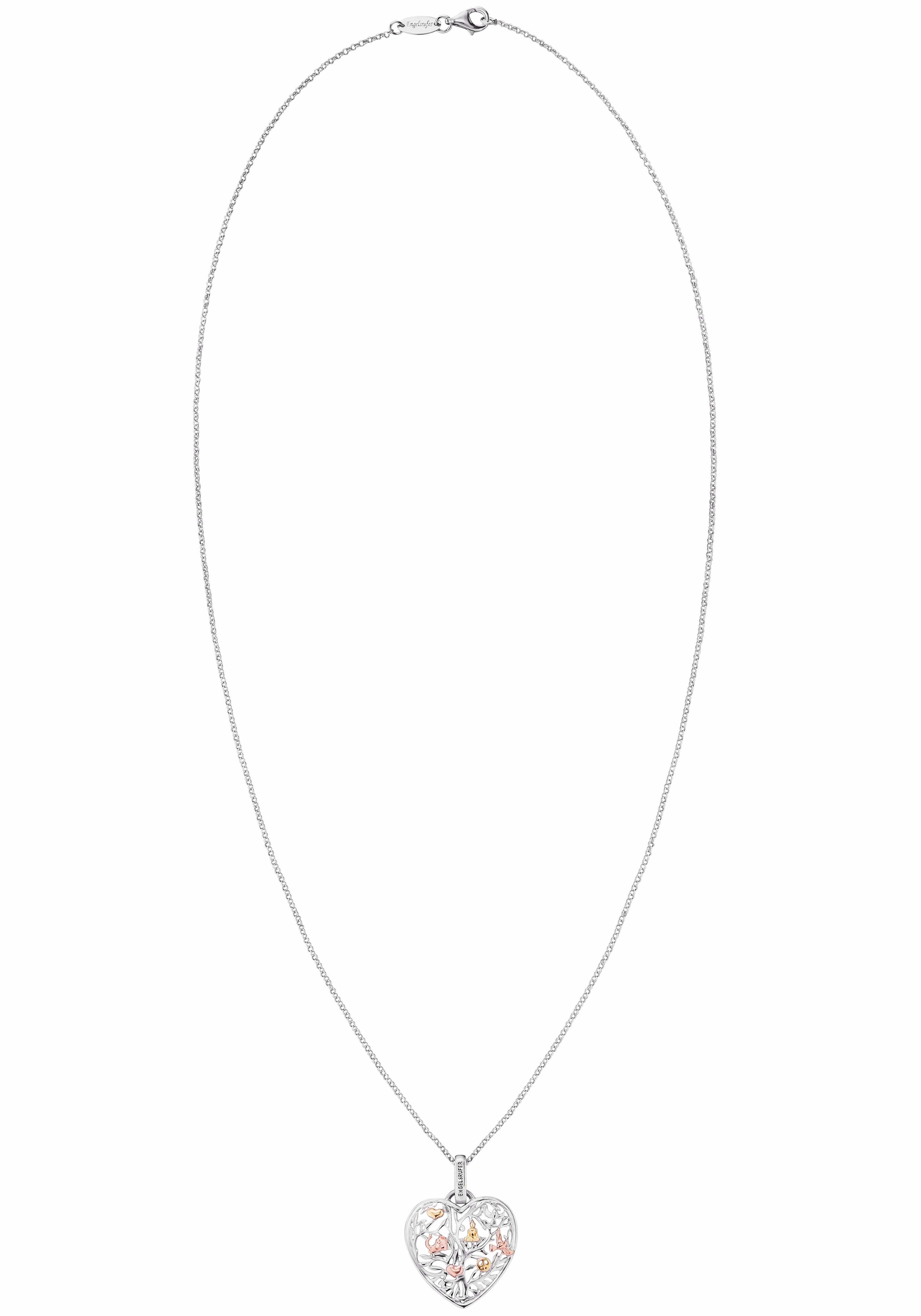Engelsrufer Collana Donna Con Ciondolo In Argento 925 E Pietre Curative (Agata Blu, Quarzo Rosa, Occhio Di Tigre) 32012666