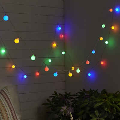 STAR TRADING Gartenleuchte LED Lichterkette Berry 50-teilig in Bunt, keine Angabe, Leuchtmittel enthalten: Ja, fest verbaut, LED, warmweiss, Gartenleuchten