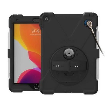 The Joy Factory Tablet-Hülle aXtionTMbold MPS für iPad 10.2, Schutzhülle schwarz Silikon Tablet Hülle drehbare Handschlaufe
