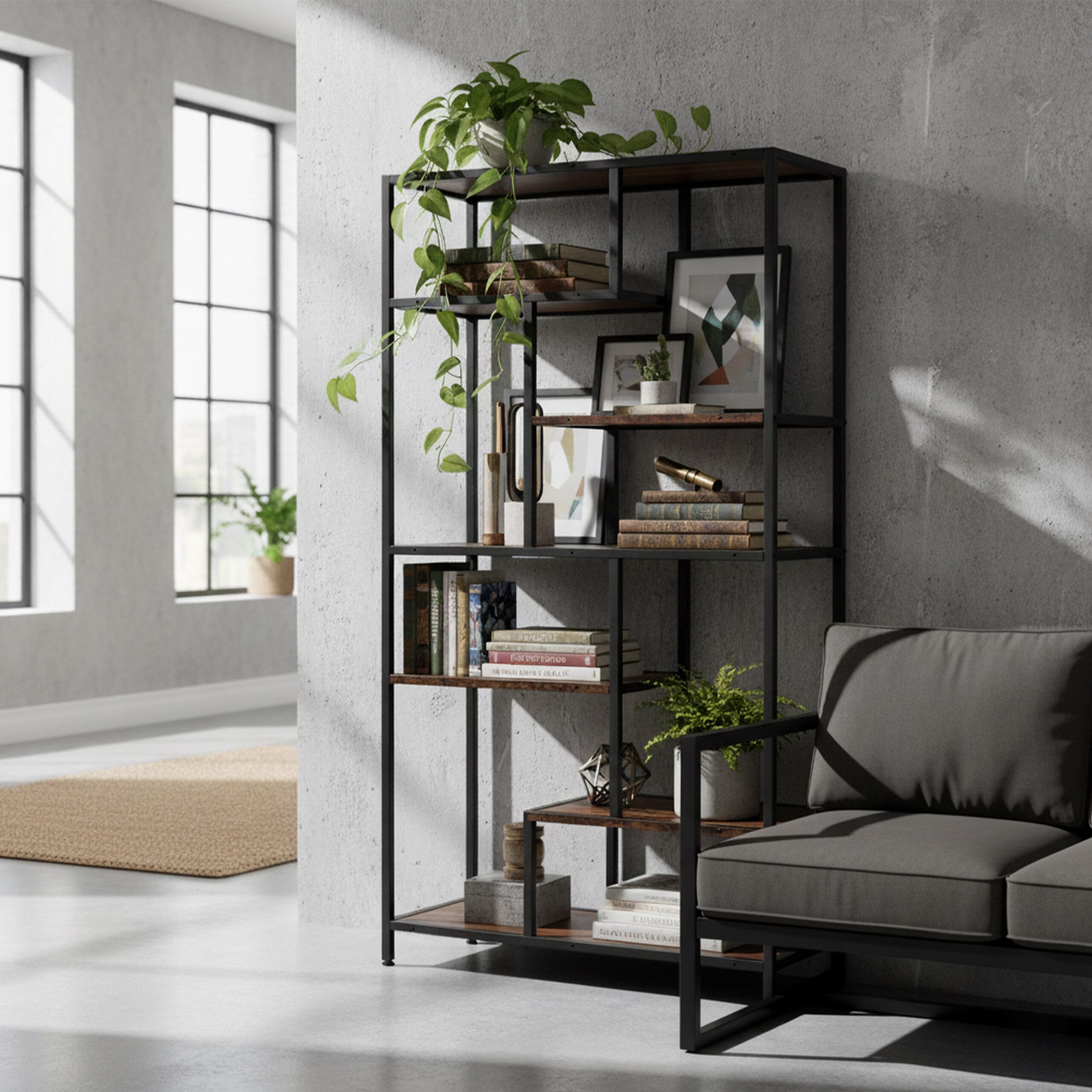 relaxdays Bücherregal Industrial günstig online kaufen