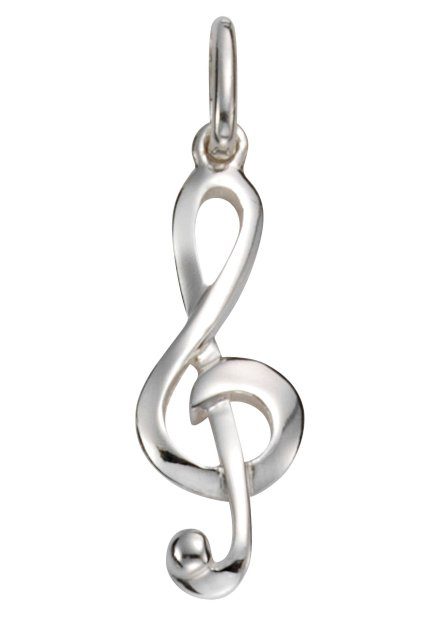 Kettenanhänger Schmuck Geschenk Silber 925 Halsschmuck Anhänger Noten
