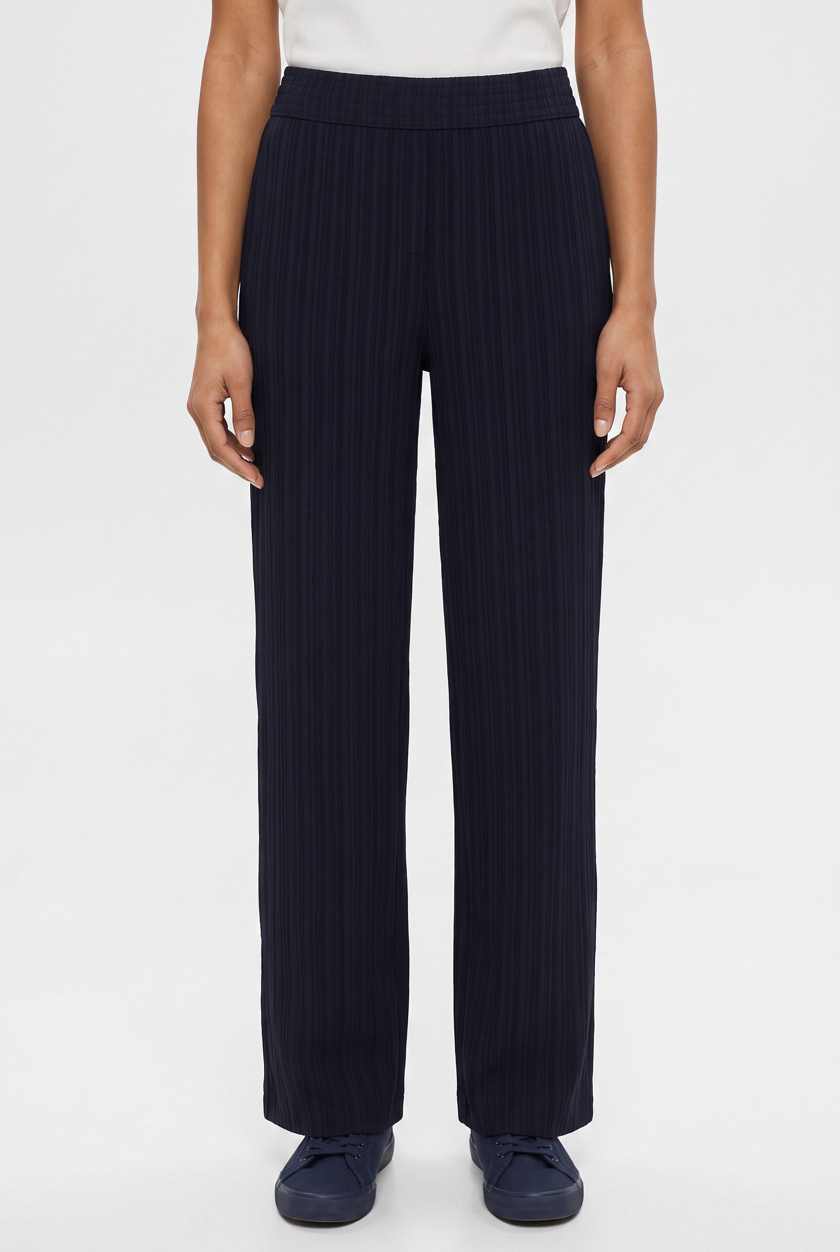 CECIL Stoffhose Style Neele Sommerhose im Loose Fit mit Struktur-Streifen