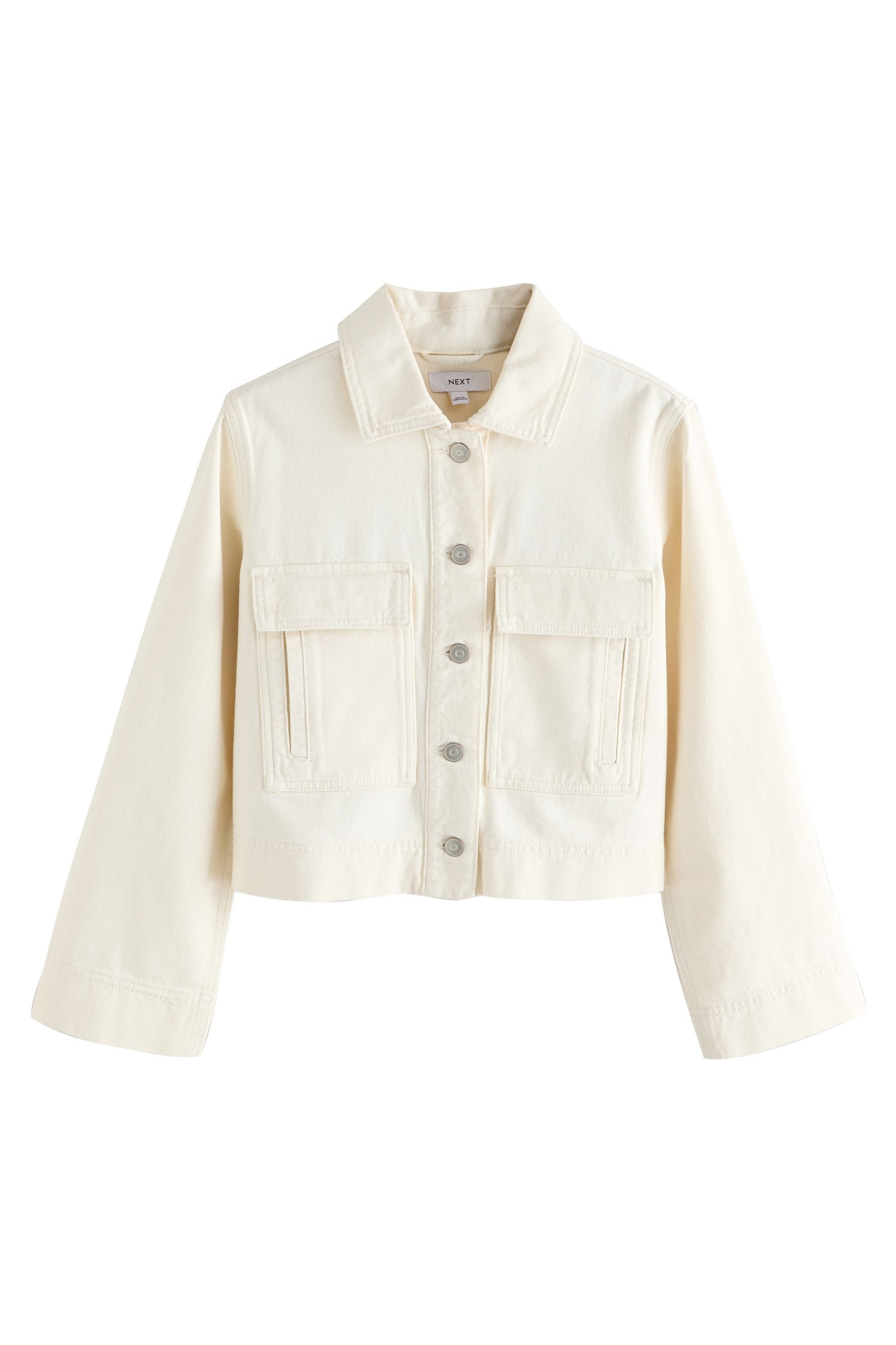 Next Hemdjacke Jacke mit 2 Taschen aus Baumwolle, Kurzgröße (1-St)