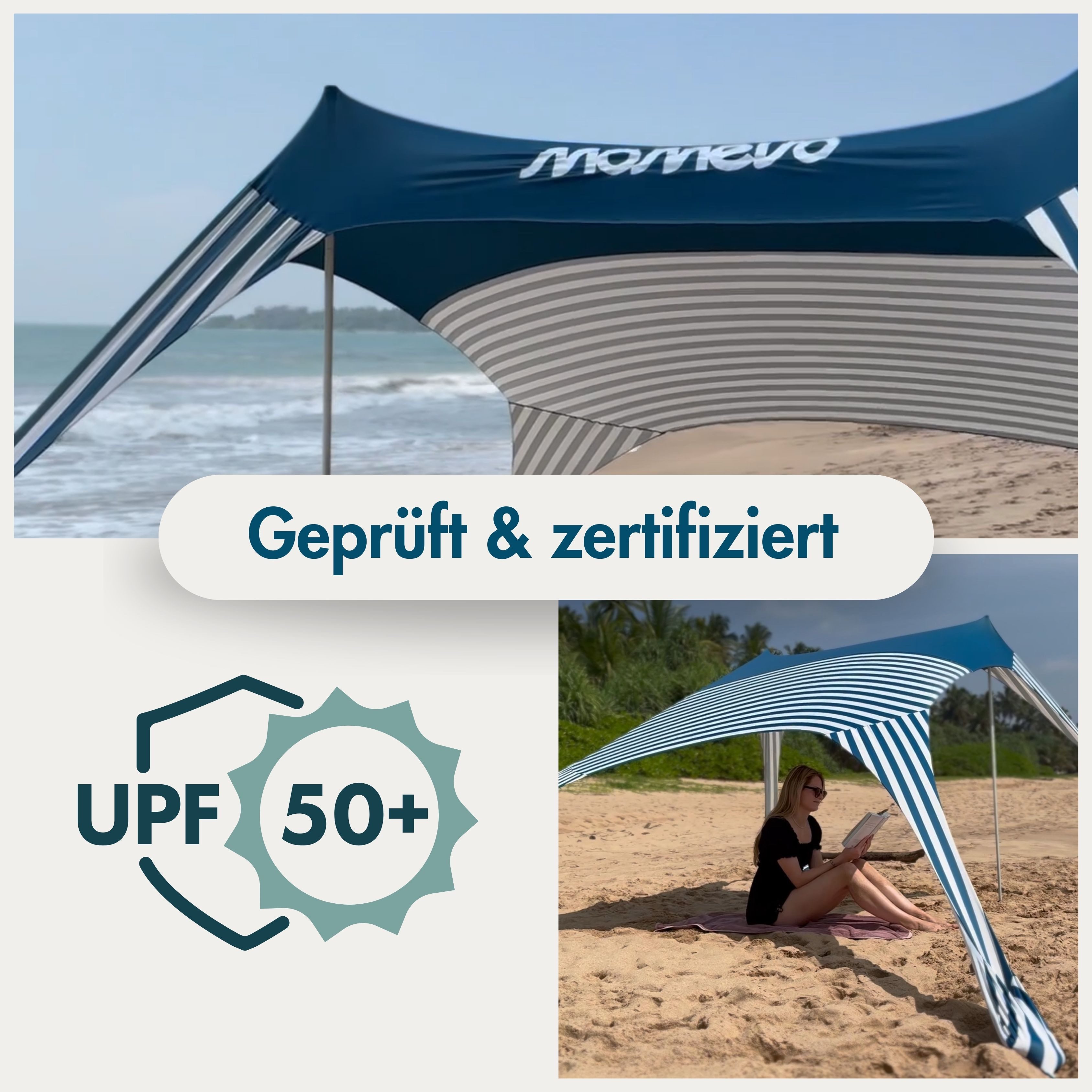 Momevo Strandmuschel Strandzelt mit UV Schutz günstig online kaufen