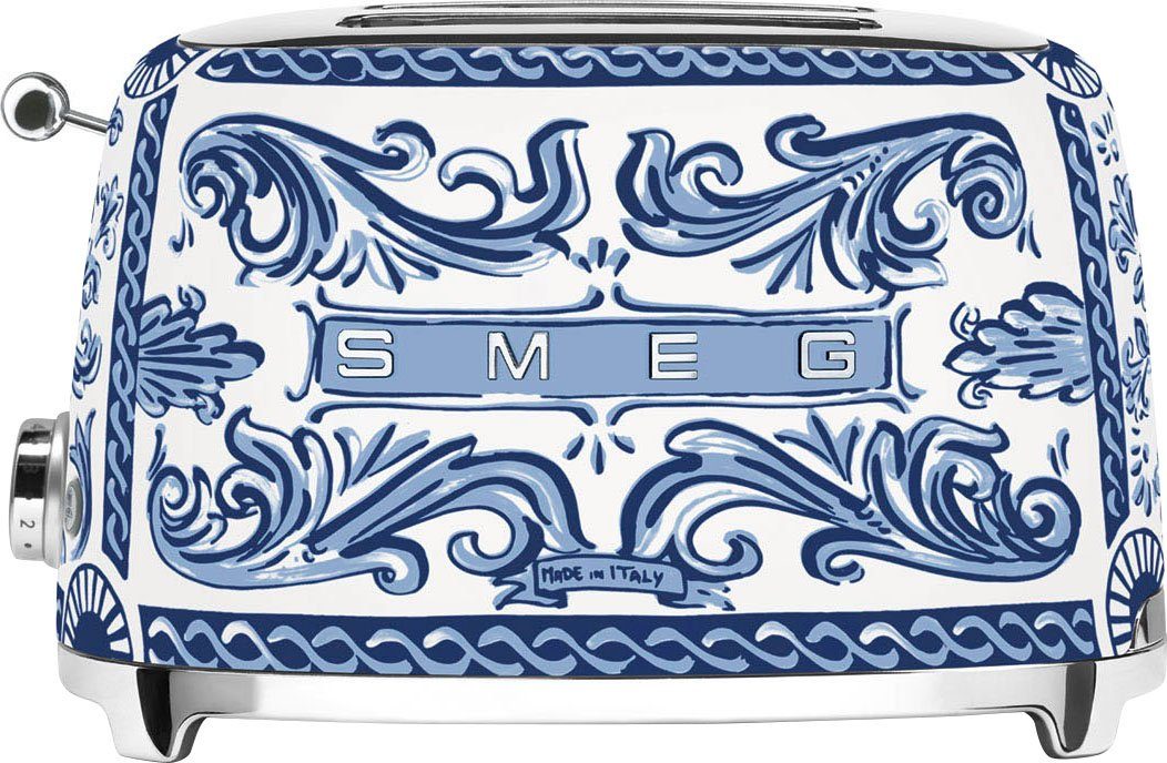 SMEG DOLCE & GABBANA Toaster TSF01DGBEU, 2 Schlitze, für 2 Scheiben, 950 W, Limited Edition Dolce & Gabbana Blue Mediterraneo