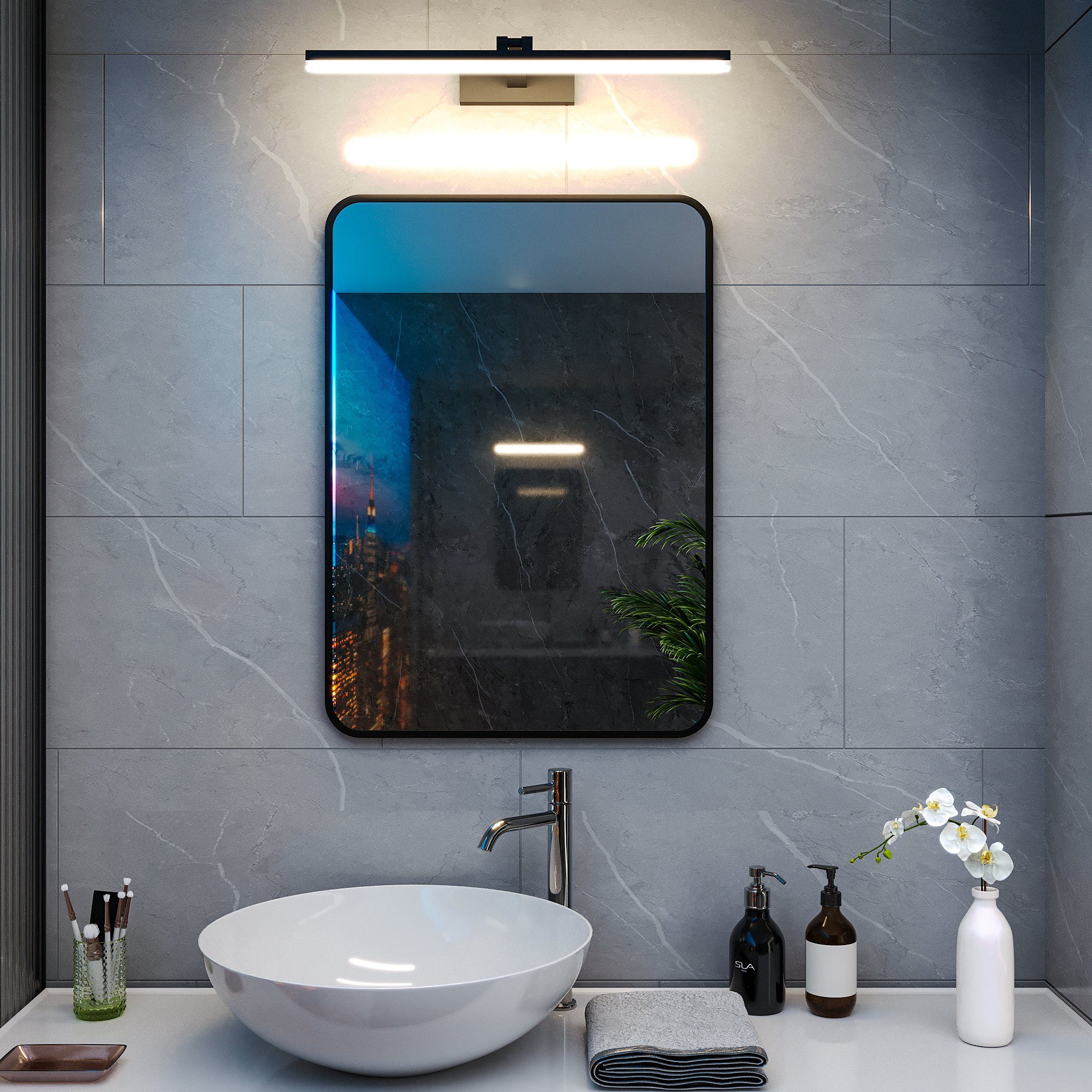 Wand Spiegel Spiegel Fliesen Selbstklebend 15x15cm Quadrat für Badezimmer