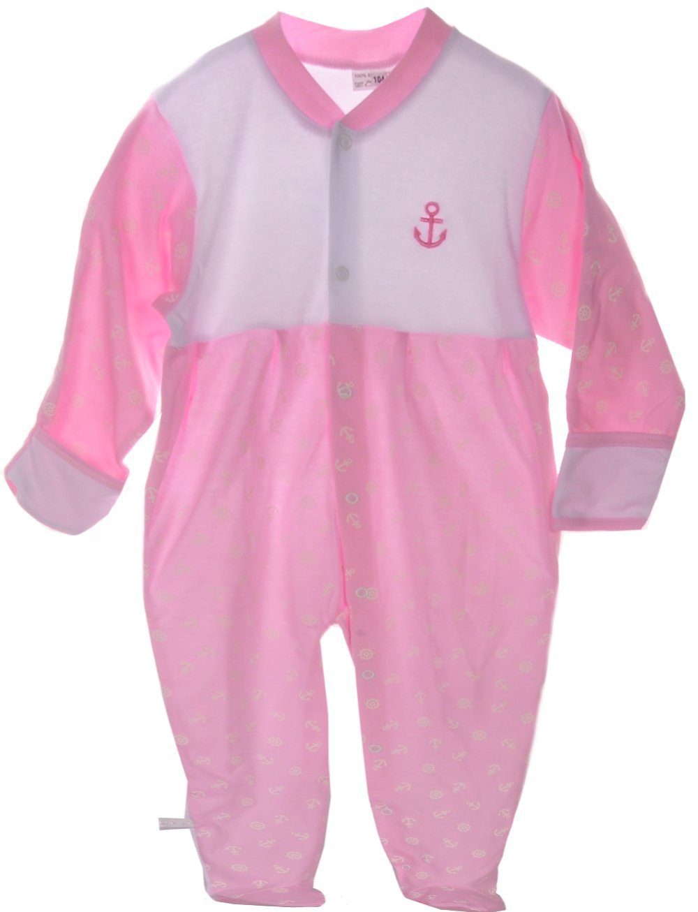 La Bortini Strampler Strampler Overall Schlafanzug für Babys und Kinder 92 98 104 aus reiner Baumwolle