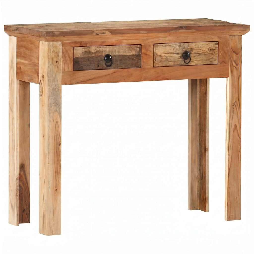 vidaXL Beistelltisch Konsolentisch 90,5x30x75 cm und Recyceltes Massivholz