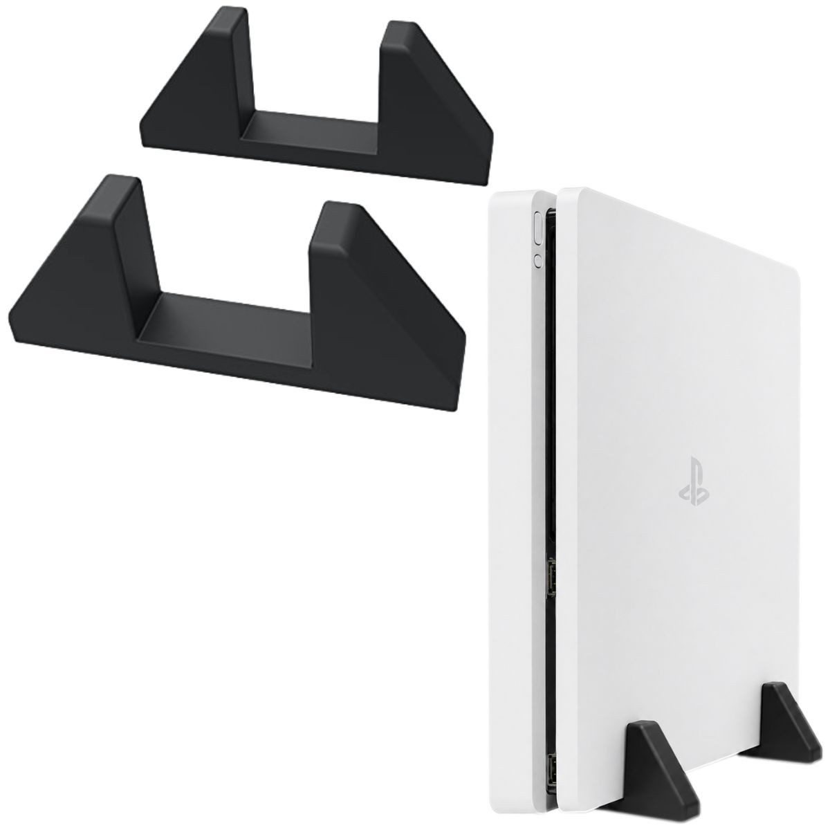 Capcy Konsolen-Standfuß Vertical Stand Ständer für Sony PS4 Slim Konsole, (Set, 2x Ständer, Vertikal Halterung Standfuß Halter Dock Kühlung für PlayStation 4 Slim) von Capcy