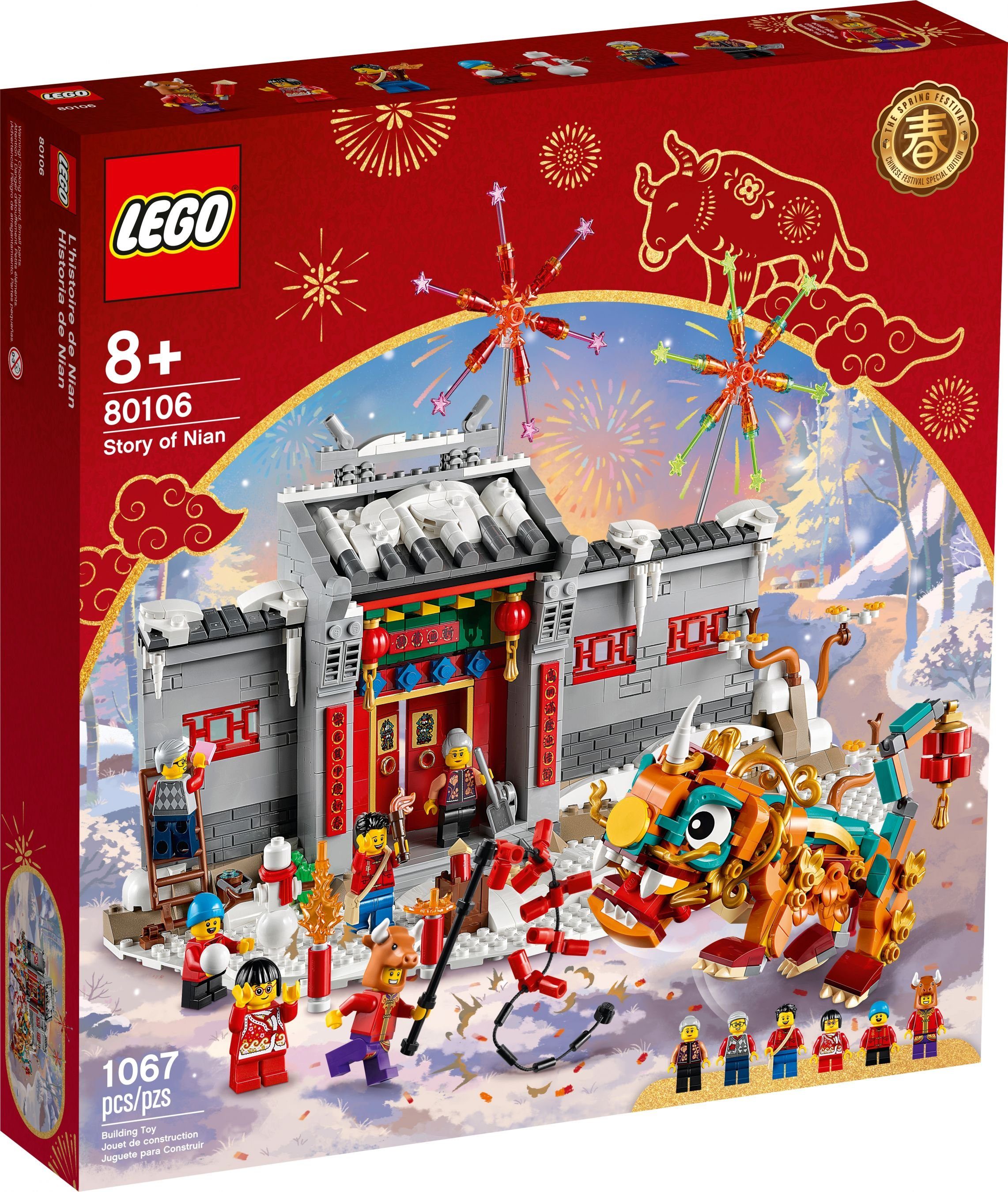 LEGO® Konstruktionsspielsteine LEGO® 80106 Geschichte von Nian, (1067 St)