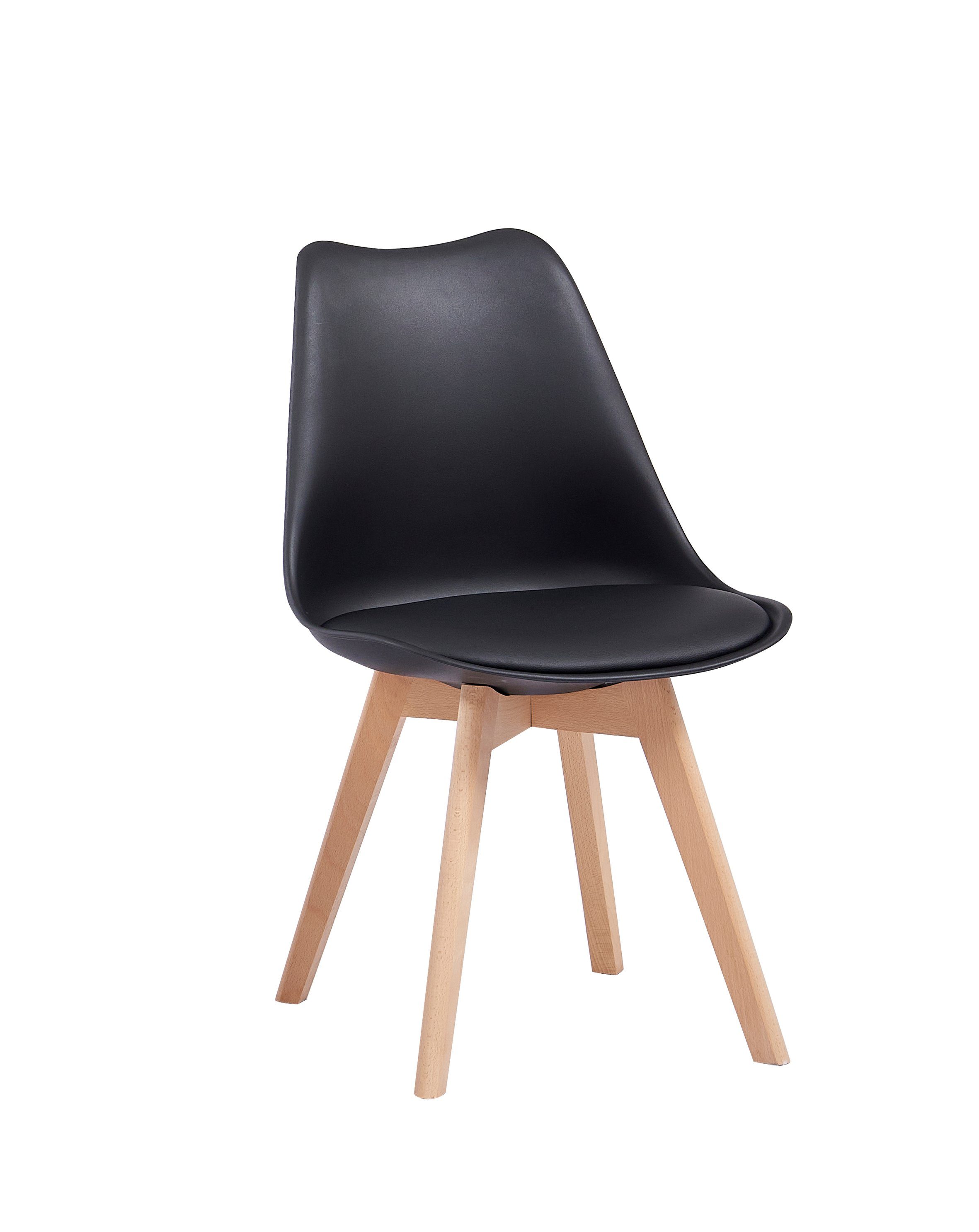 SAM® Schalenstuhl Mani, mit integriertem Kunstleder-Sitzkissen und Massivholzgestell