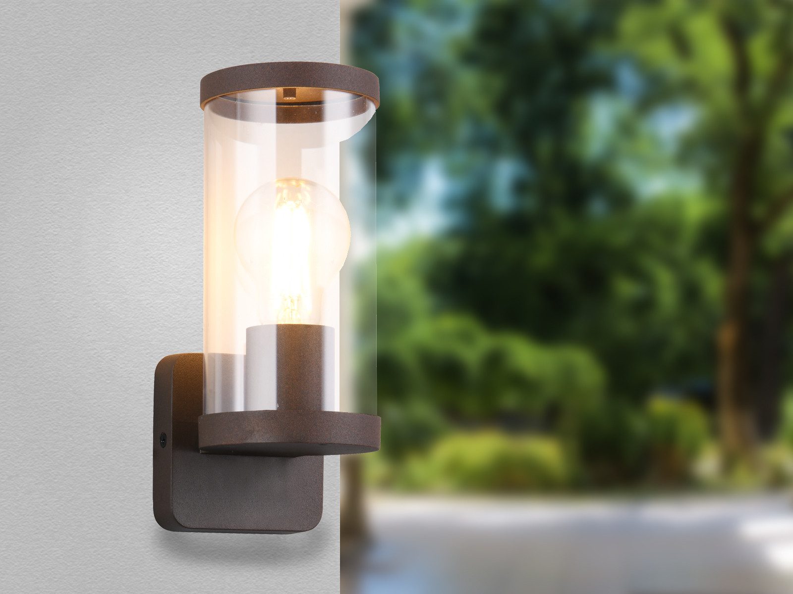 Reality Leuchten LED Außen-Wandleuchte, LED wechselbar, Warmweiß, Fassaden- günstig online kaufen