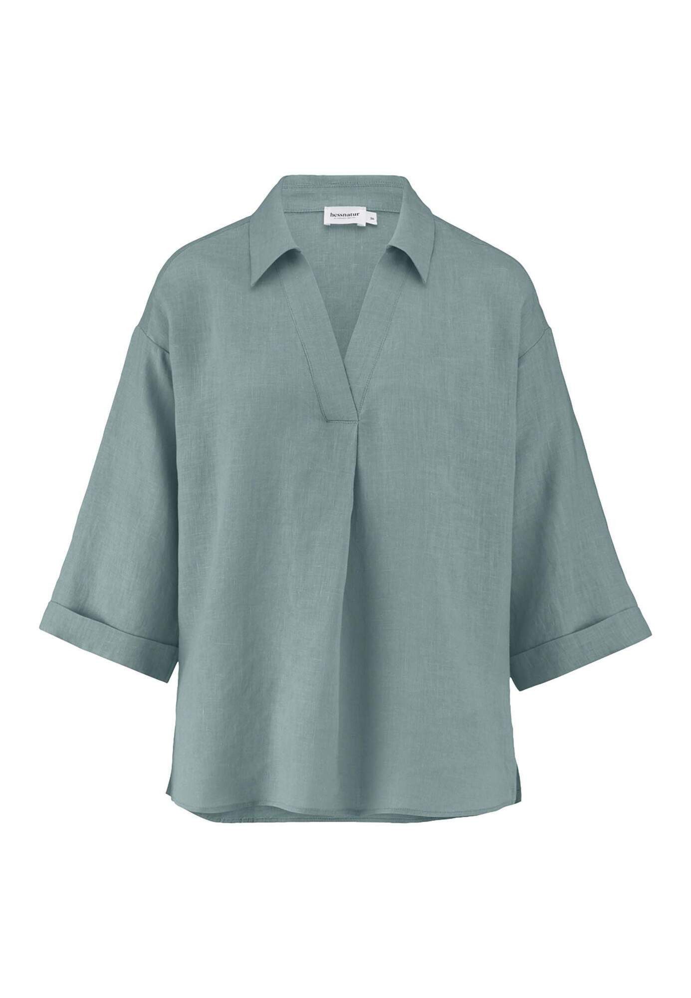 Hessnatur Klassische Bluse aus reinem Leinen günstig online kaufen