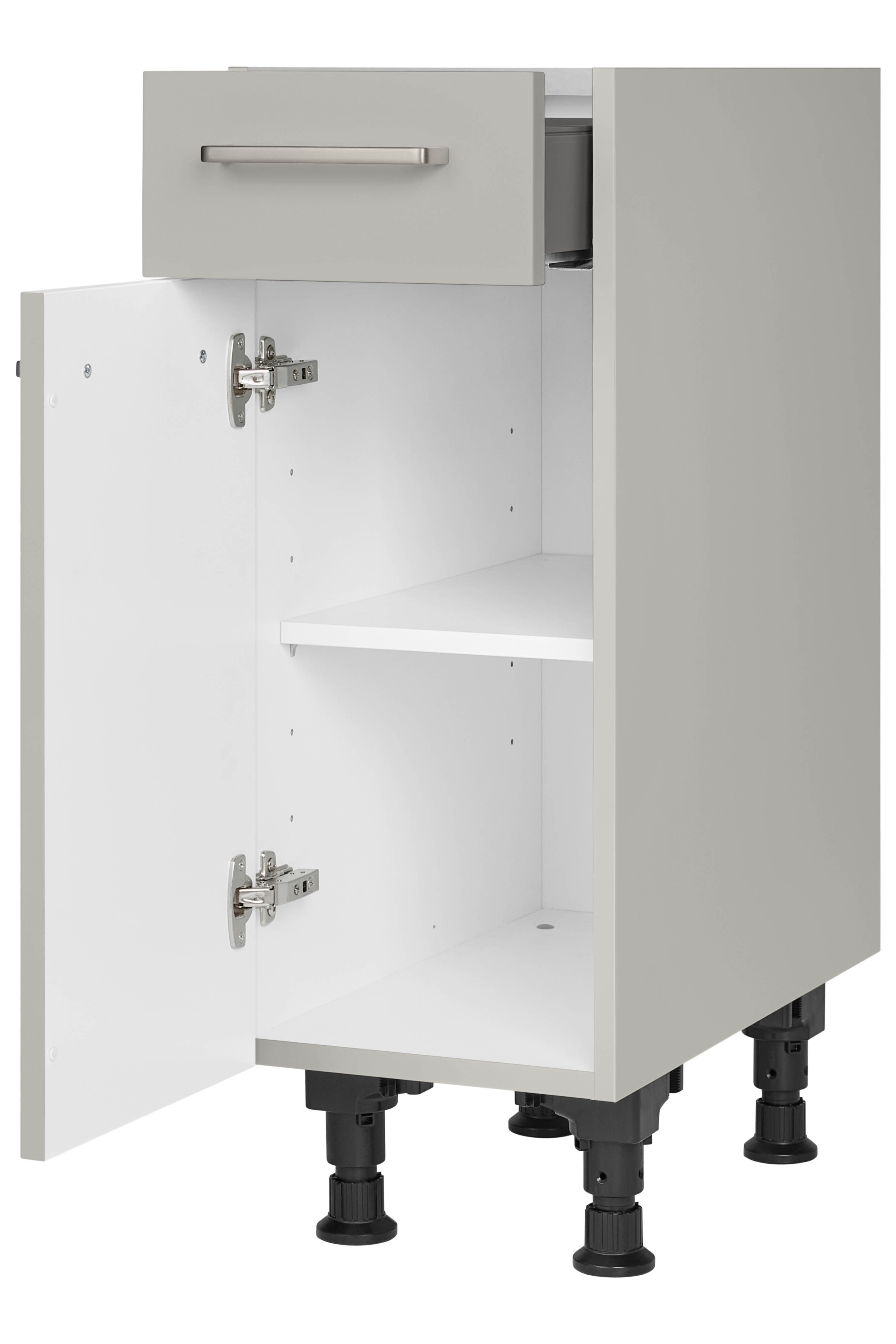 nobilia® Unterschrank "Touch", Ausrichtung wählbar, vormontiert, in den Breiten 30, 45 und 60 cm Breite, mit höhenverstellbaren Sockelfüßen, vormontiert