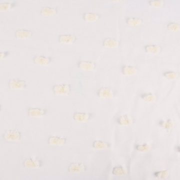 Meterware Rasch Textil Bambino Stores Pom Pom Puscheln weiß creme 3m, (1 St), halbtransparent, Kunstfaser, bestickt