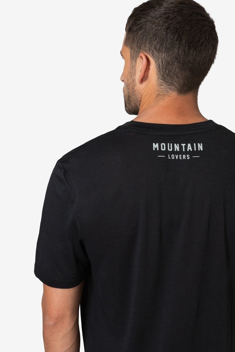 T-Shirt funktioneller Grey Black/Feather Jet SUPER.NATURAL SKIEUR Merino M T-Shirt Merino-Materialmix TEE
