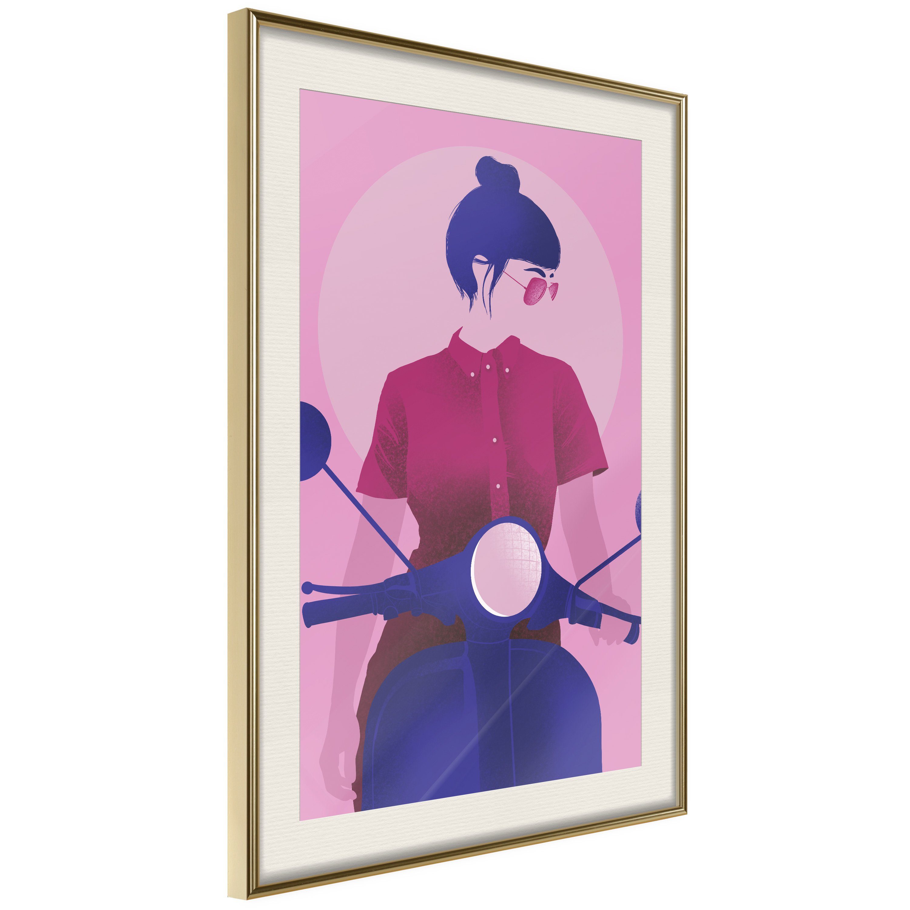 Artgeist Poster Girl on Scooter []