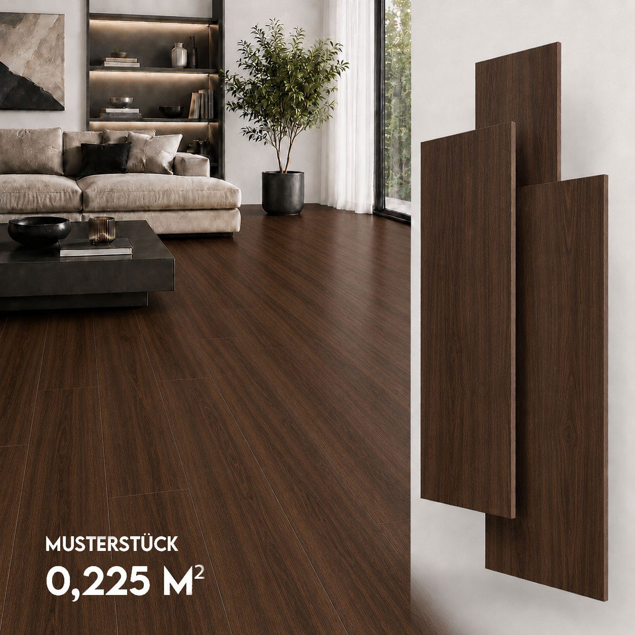 NoblesBox Designboden SPC Klick-Vinylboden 5 mm mit Trittschalldämmung in Holzoptik, kleberfrei, mit Trittschalldämmung, wasserfest, pflegeleicht