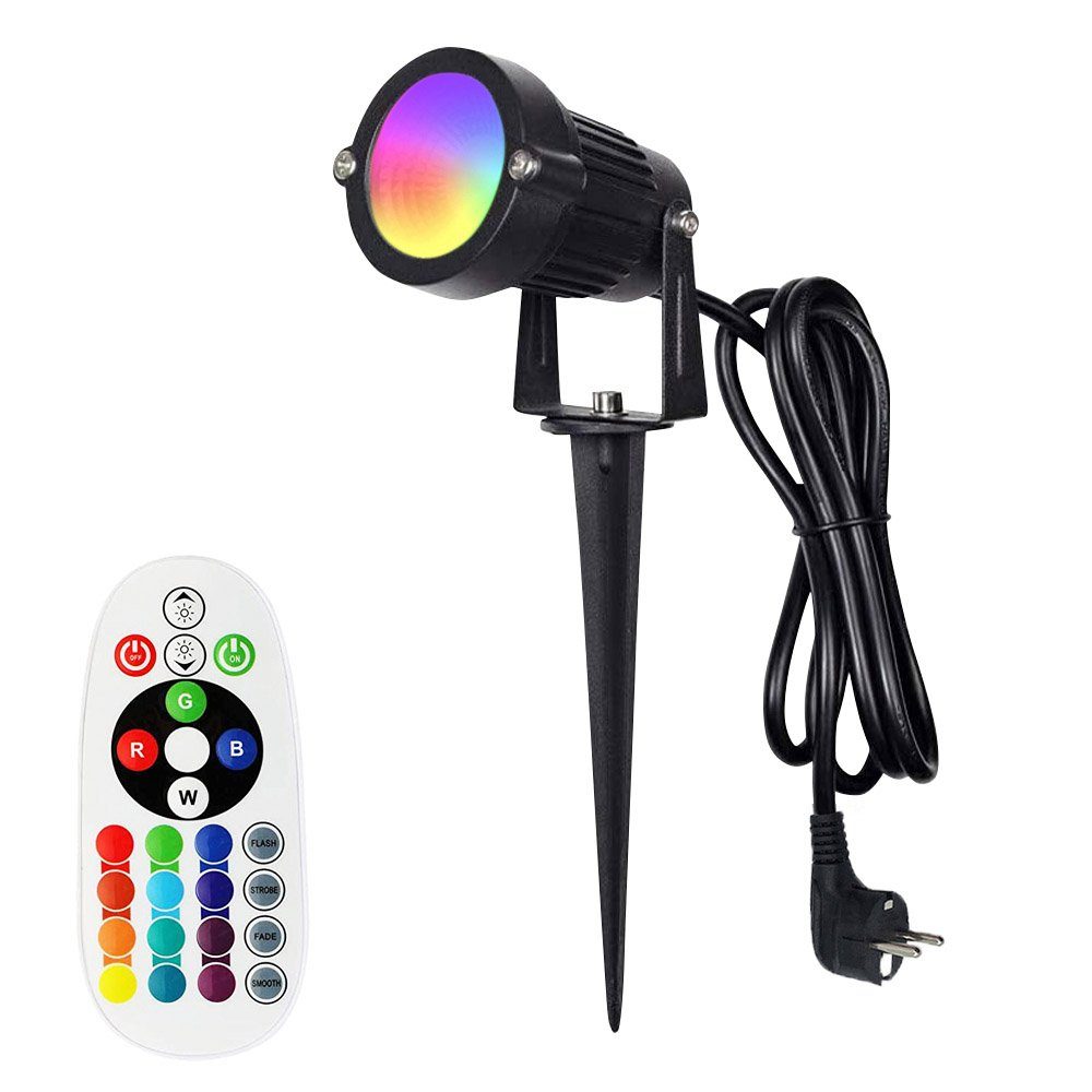 Rosnek LED Gartenleuchte RGB, wasserdicht, Memory-Funktion, günstig online kaufen