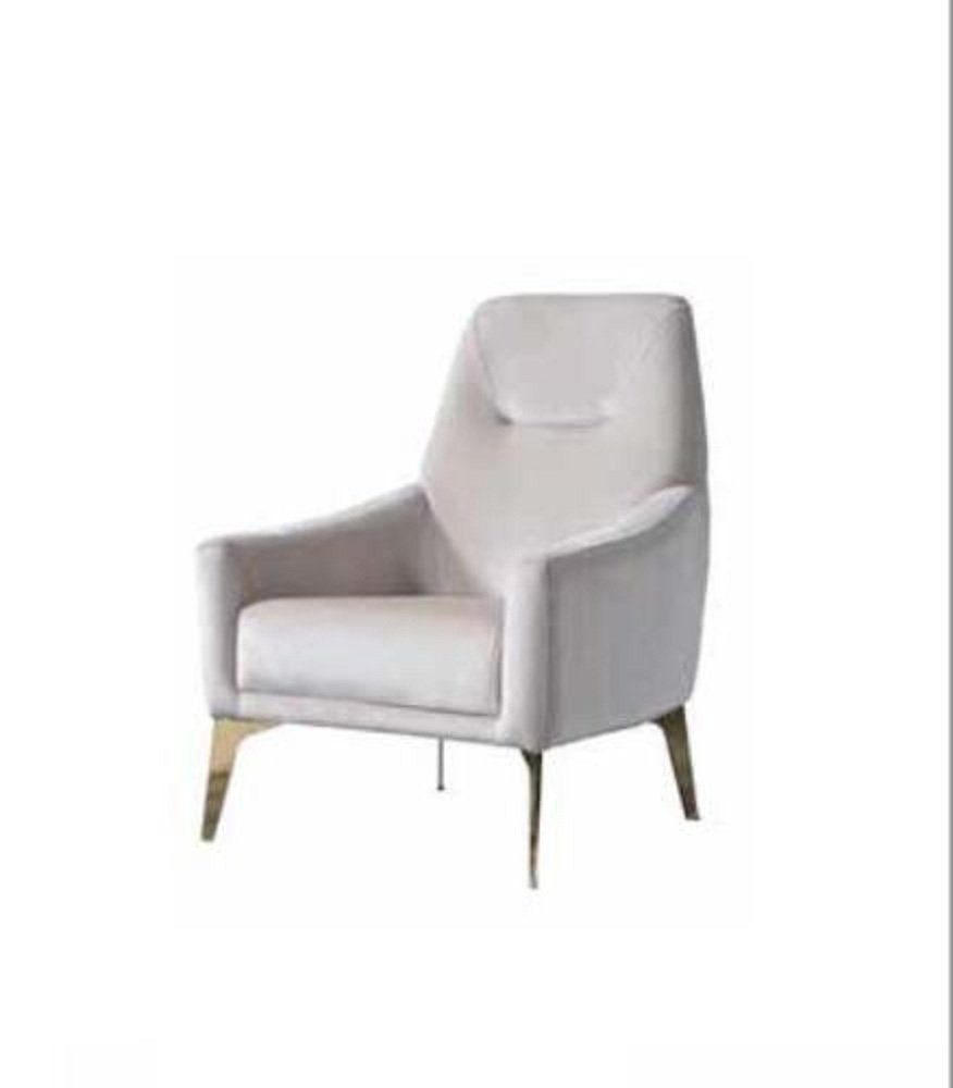 Sessel Sessel), Europa Einsitzer in Moderner (1-St., Luxus Wohnzimmersessel Edelstahl Made 1x JVmoebel Sessel