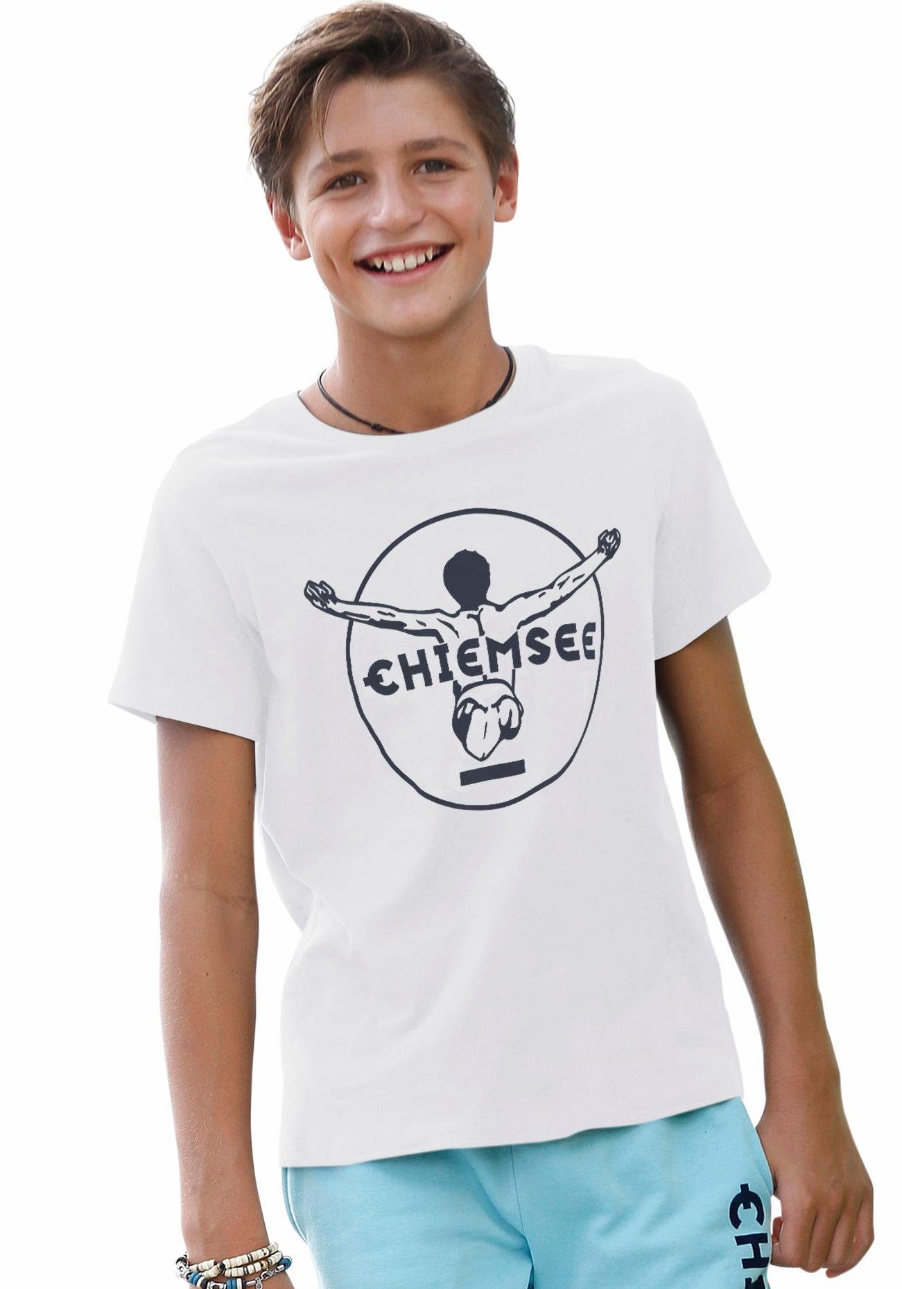 vorn Logo-Druck, Chiemsee T-Shirt Druck coolem mit Mit BASIC