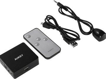 AUKEY Toslink Splitter Switch SPDIF Audio-Adapter, 3 In 1 Out, USB, mit Fernbedienung, IR Empfänger