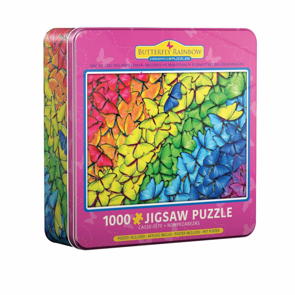 Puzzle Schmetterling Regenbogen in Puzzledose