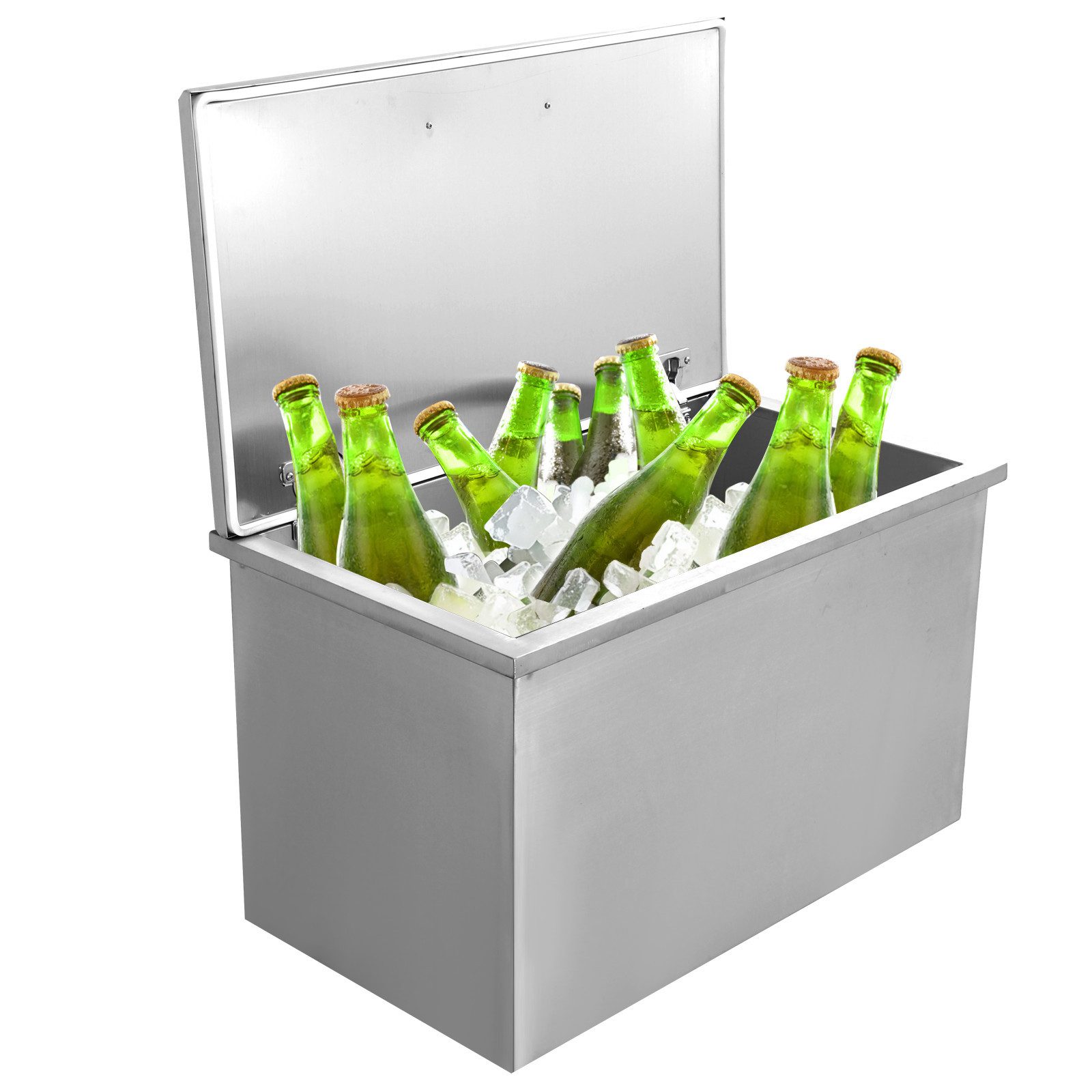 GarveeMore Schubladenbox Einbau-Eisbehälter (Ice Chest) aus Edelstahl, 28''L x 16''W x 17''H